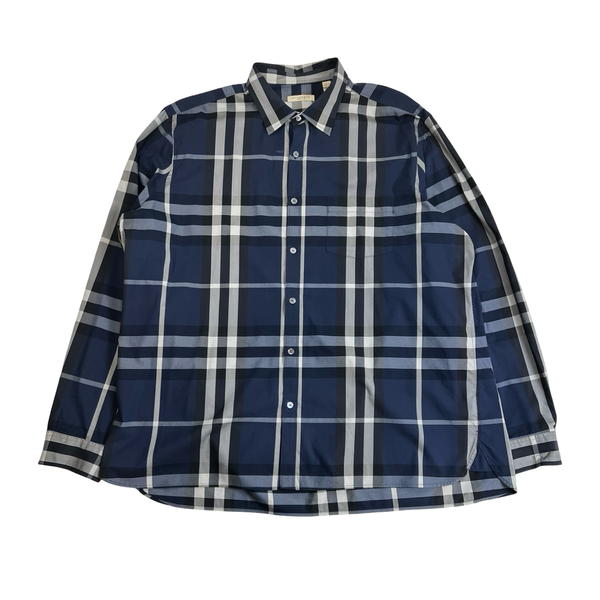 Burberry Brit Check Print Long Sleeve Button Down Shirt