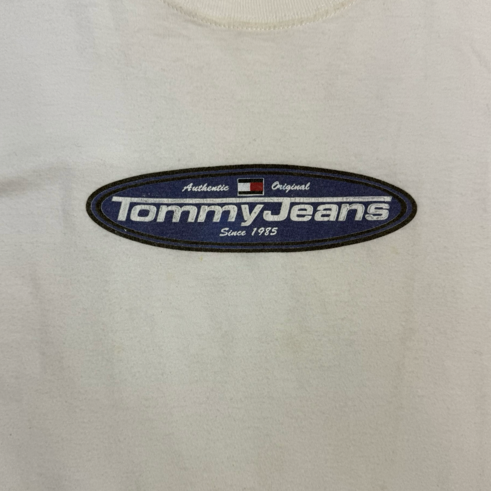 (W) Vintage Tommy Hilfiger Baby Tee White