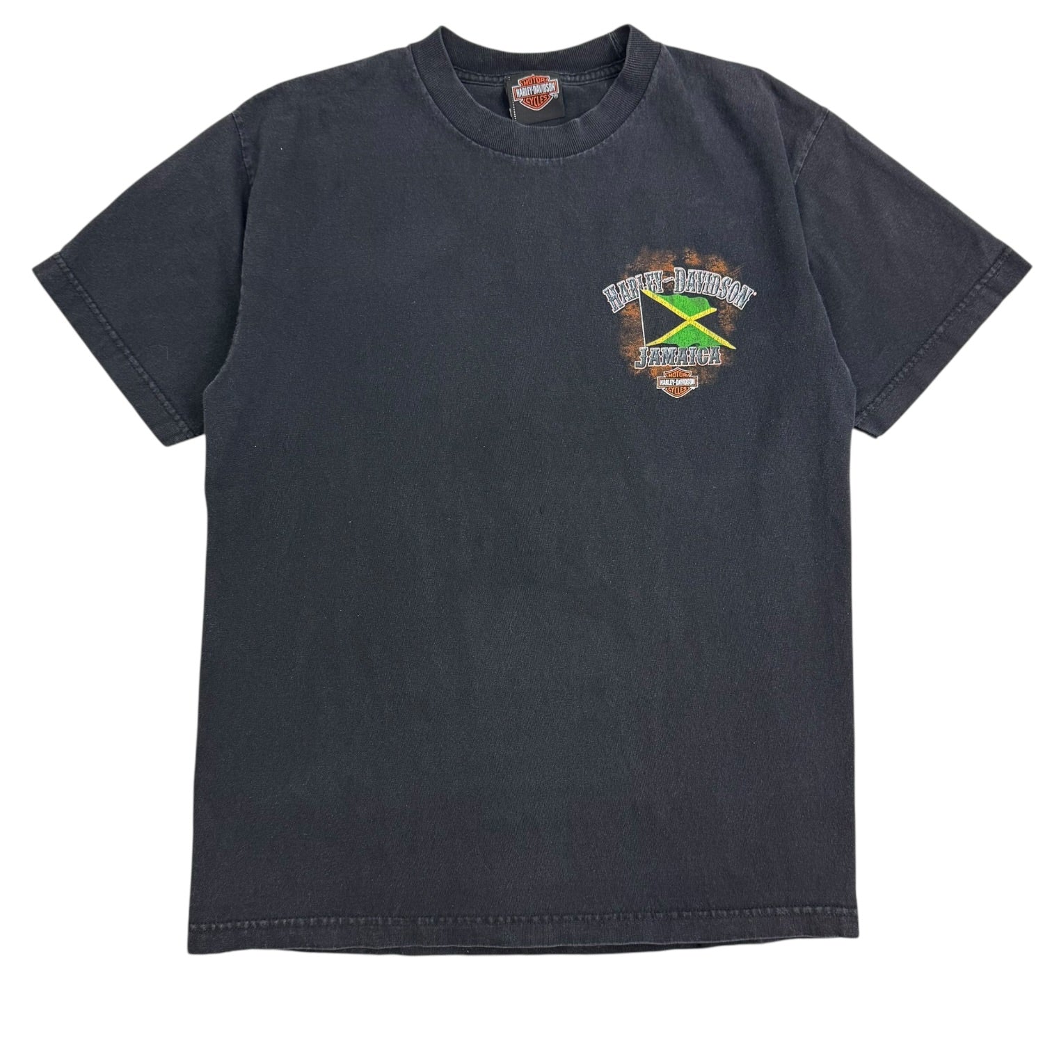 Vintage Harley Davidson Of Jamaica Tee Black