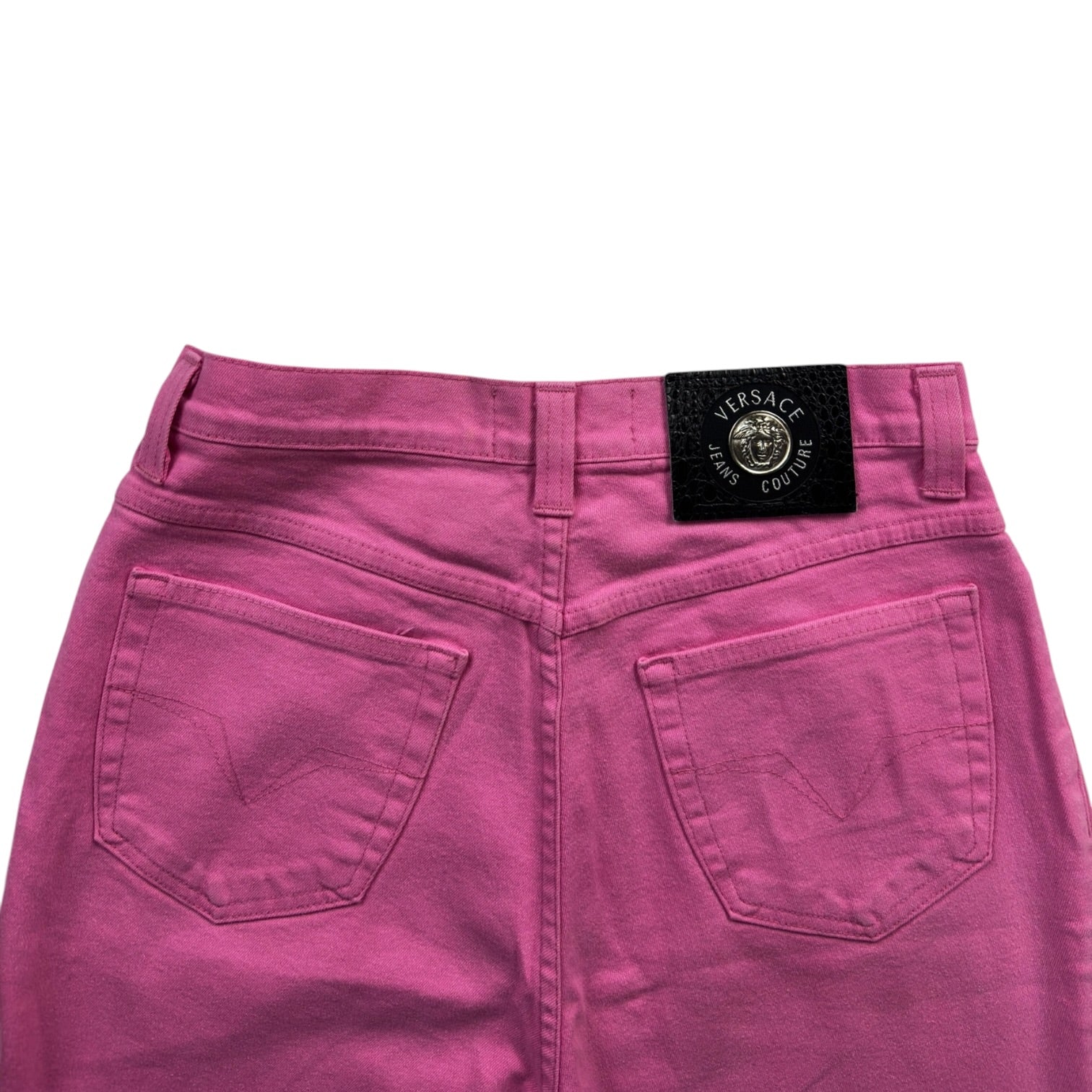 (W) Vintage Versace High Waisted Pants Pink
