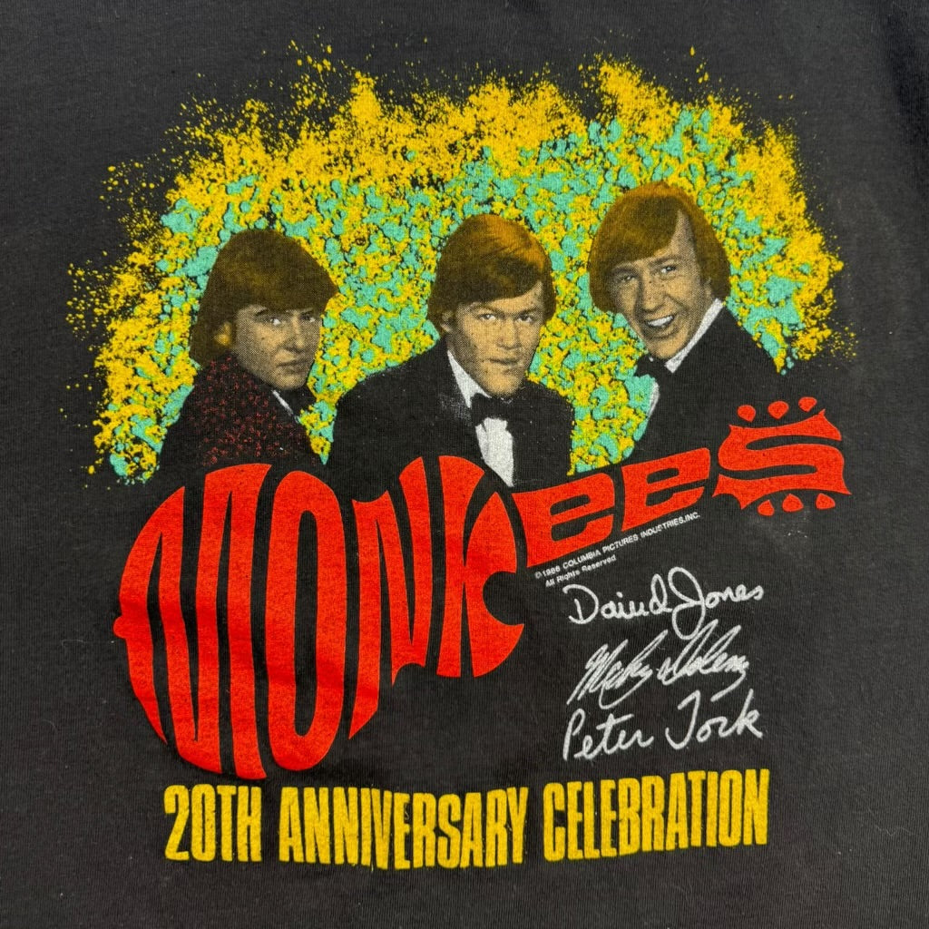 1986 Monkees  20th Anniversary World Tour T-Shirt