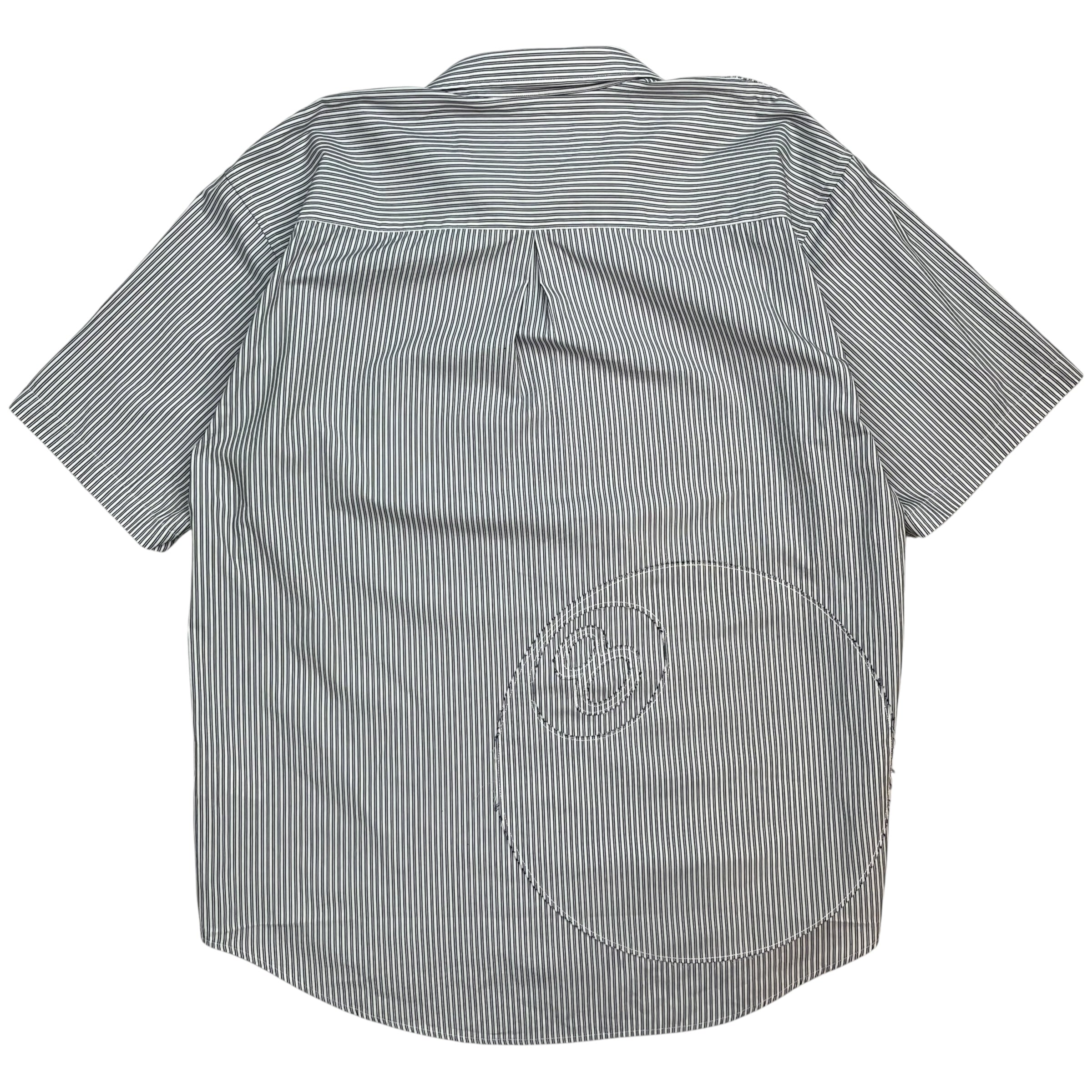 Stussy 8 Ball Short Sleeve Button Up Striped White