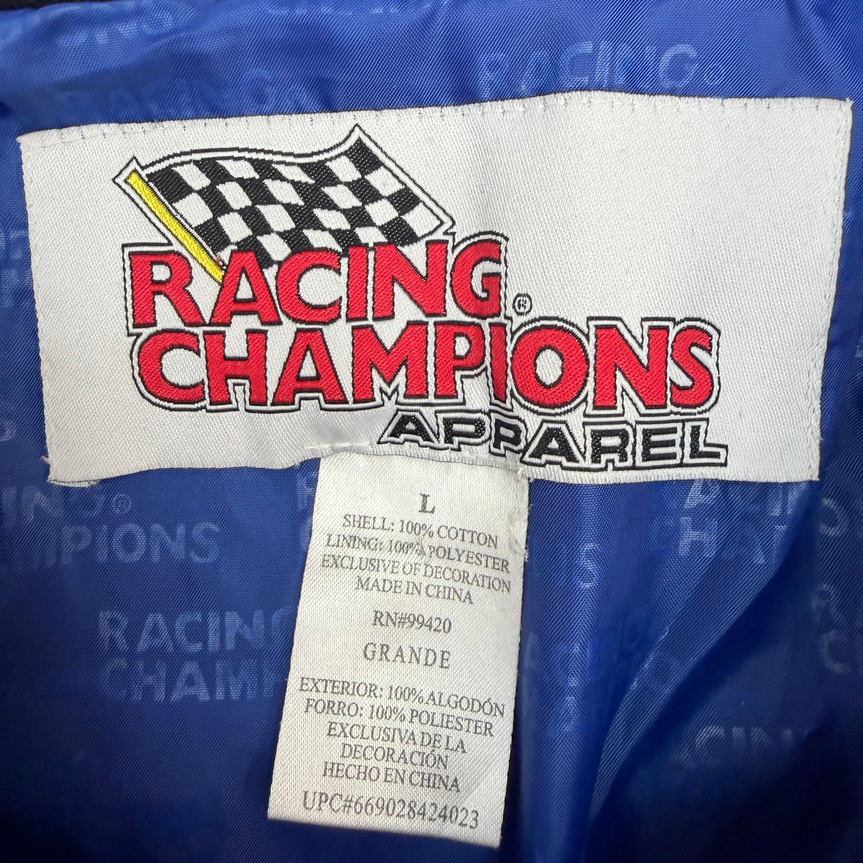 Vintage Ford Mustang Racing Champions Apparel Jacket Black/Blue