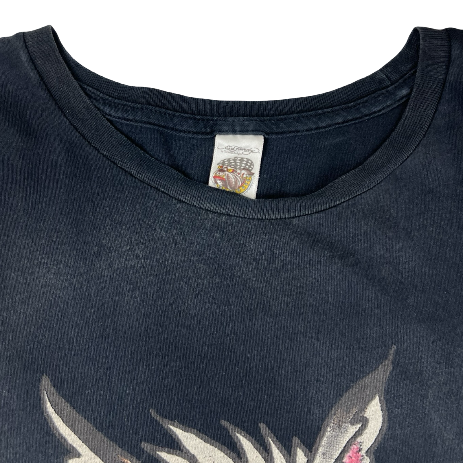 Vintage Y2K Ed Hardy Love Me Wolf Tattoo T-Shirt