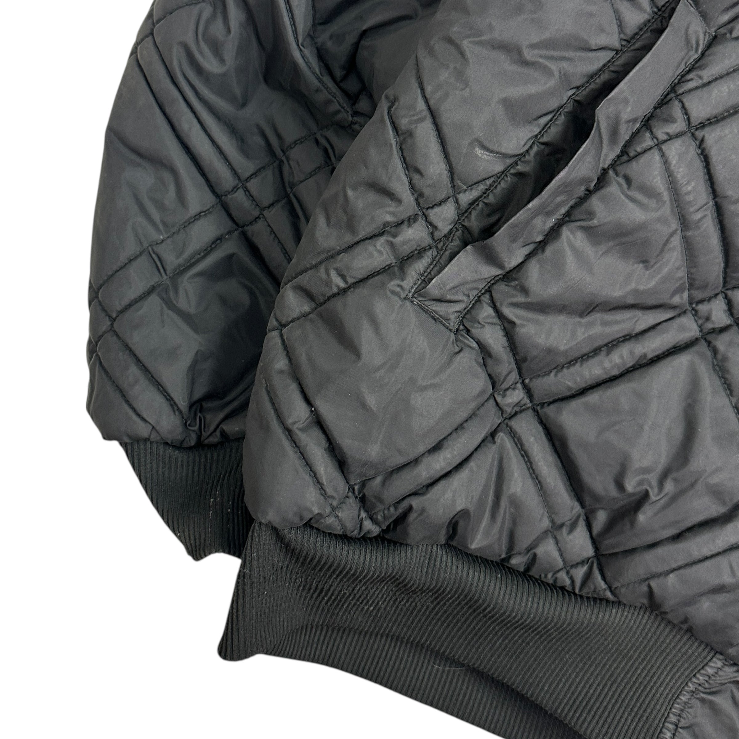 Vintage Nike Reversible Quilted Bomber Jacket Black
