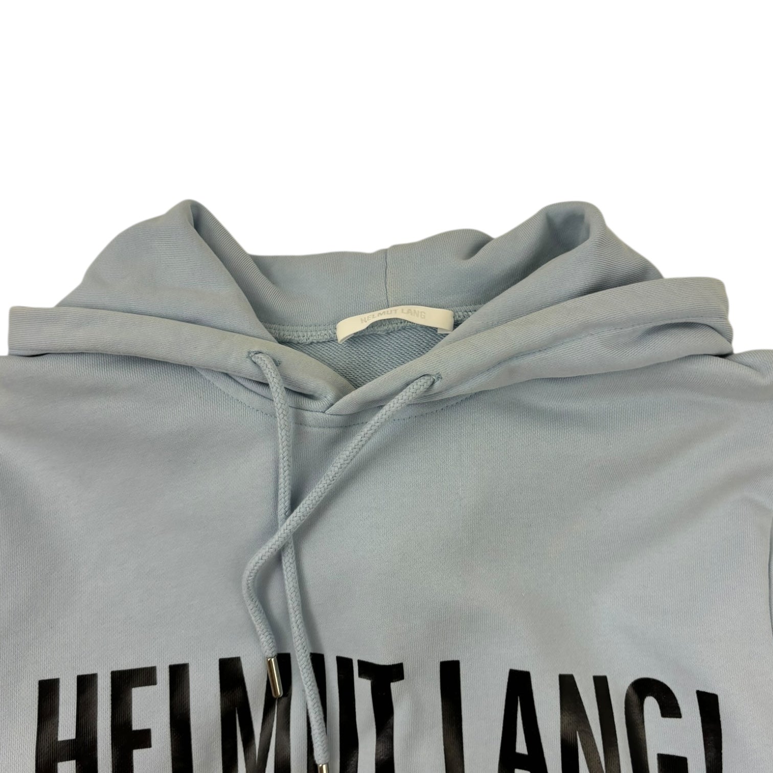 Helmut Lang SS19 Exclamation Hoodie Light Blue