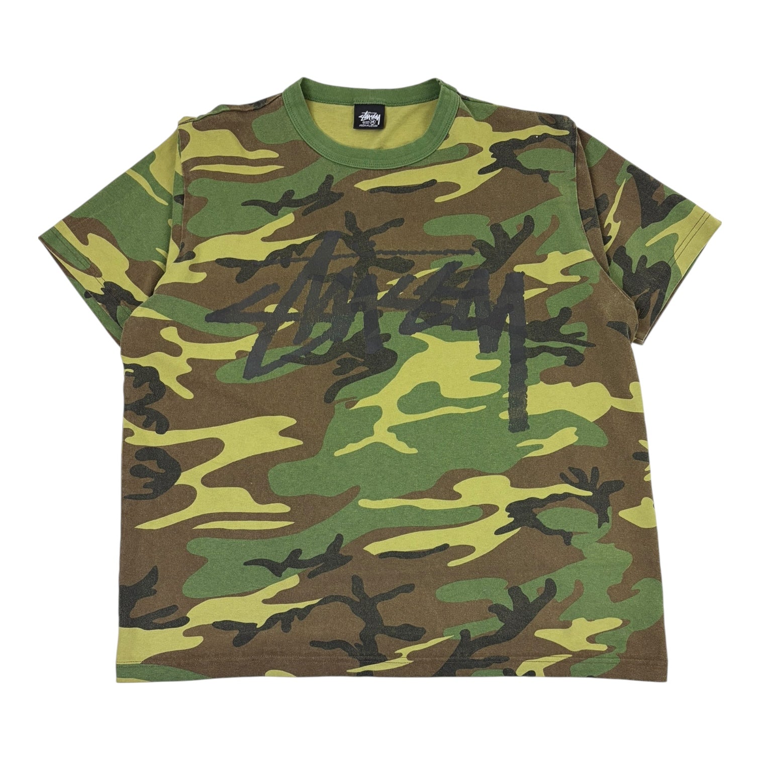 Stussy Stock Camo T-Shirt Green