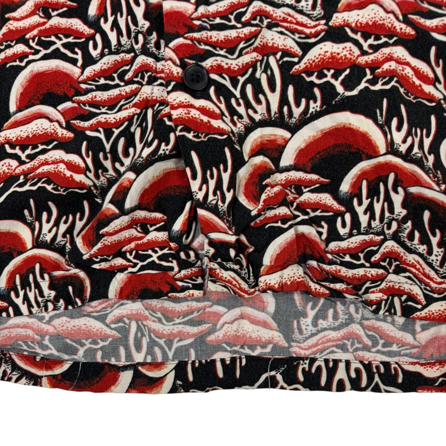 Stussy Short Sleeve Button Up Mushrooms T-Shirt