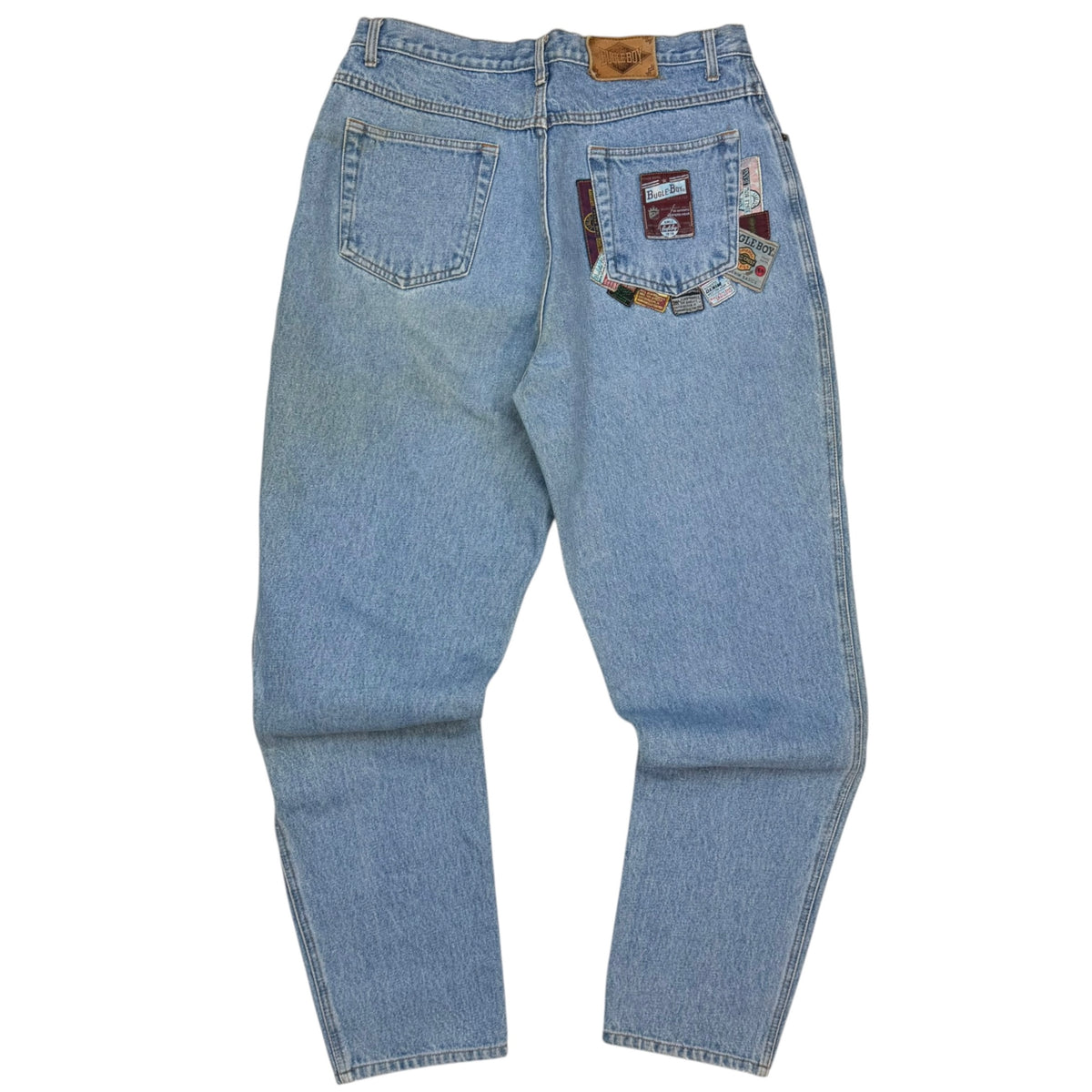 Vintage Bugleboy Patch Detail Jeans Blue