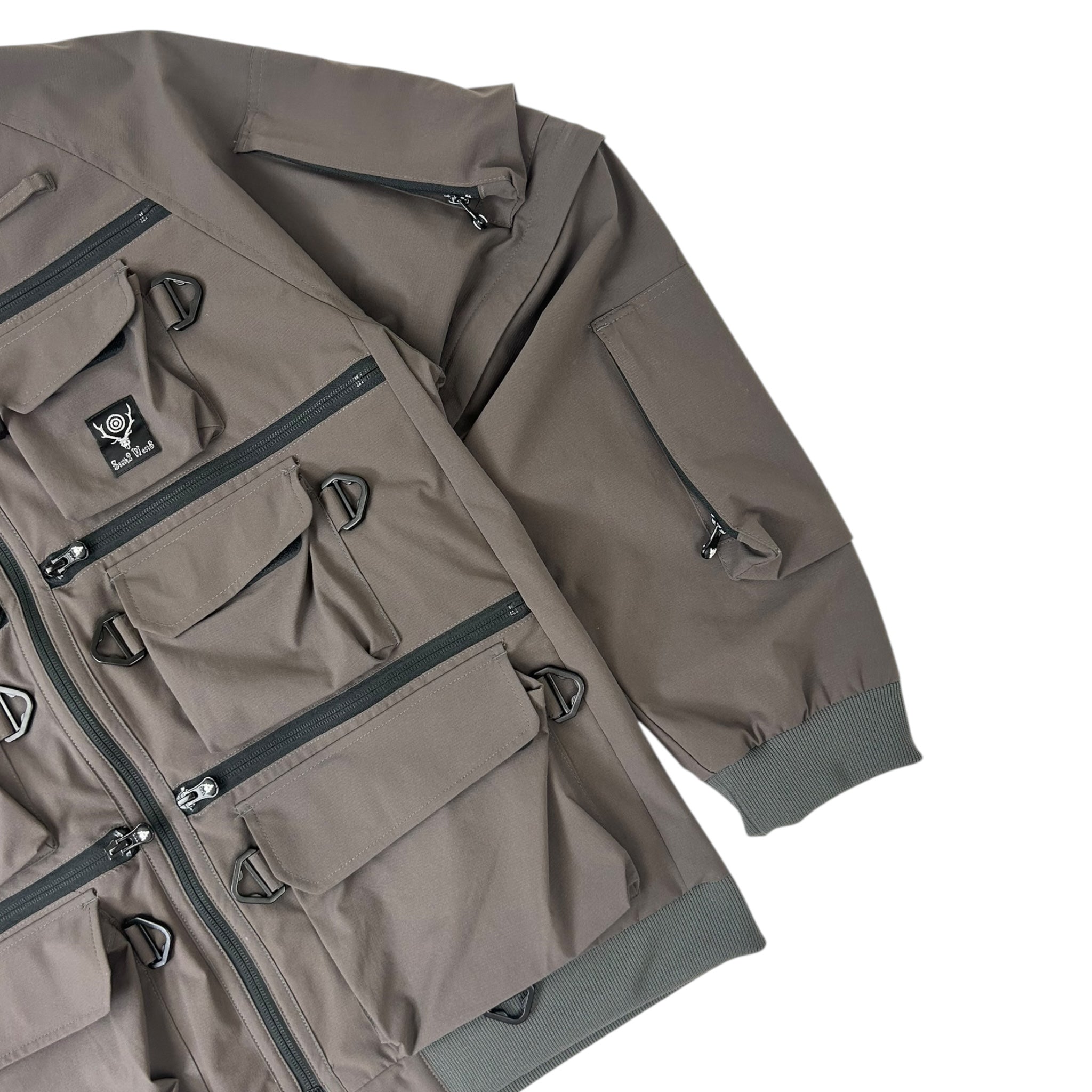 South2 West8 Multi-Pocket Zipped Jacket