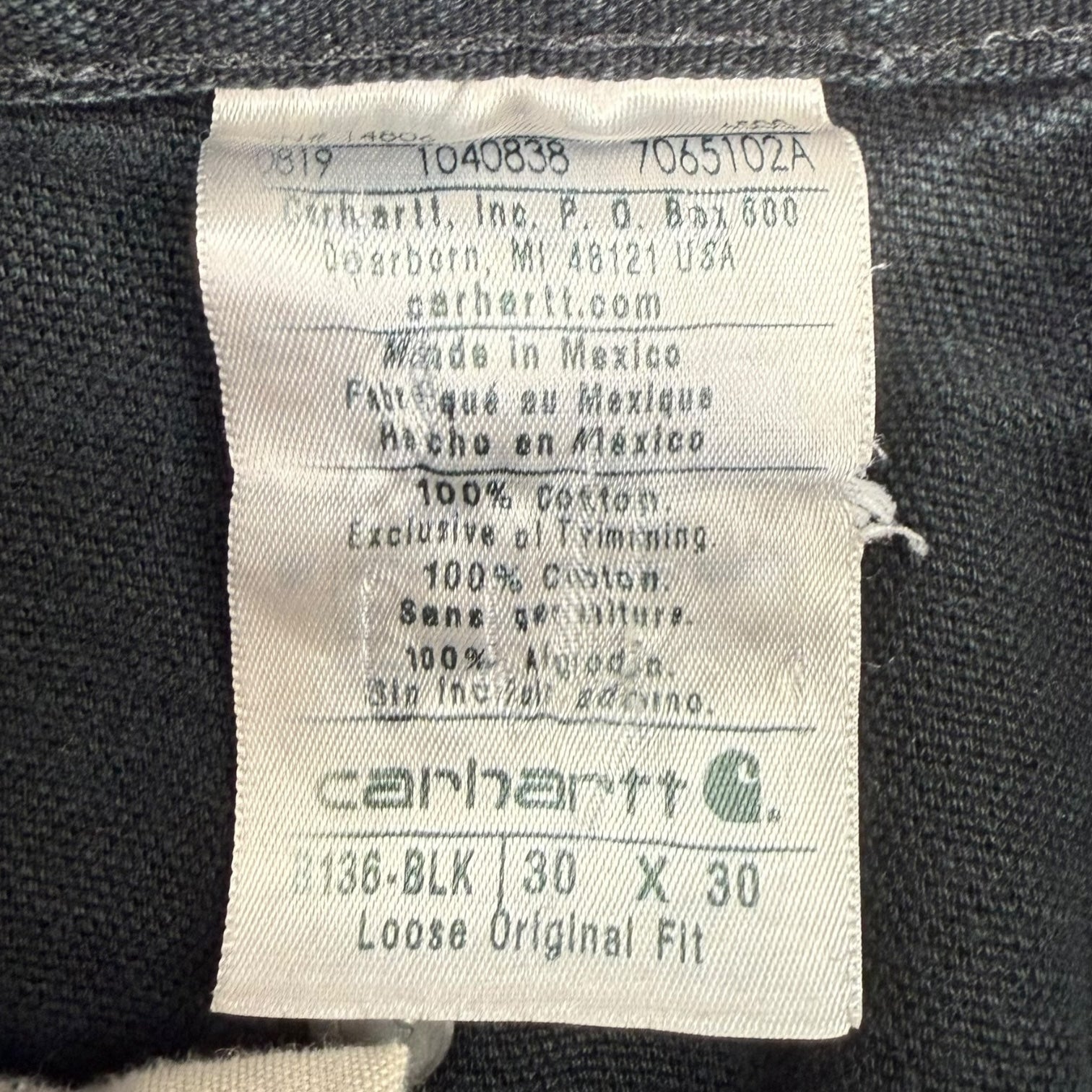 Vintage Carhartt Double Knee Pants Black