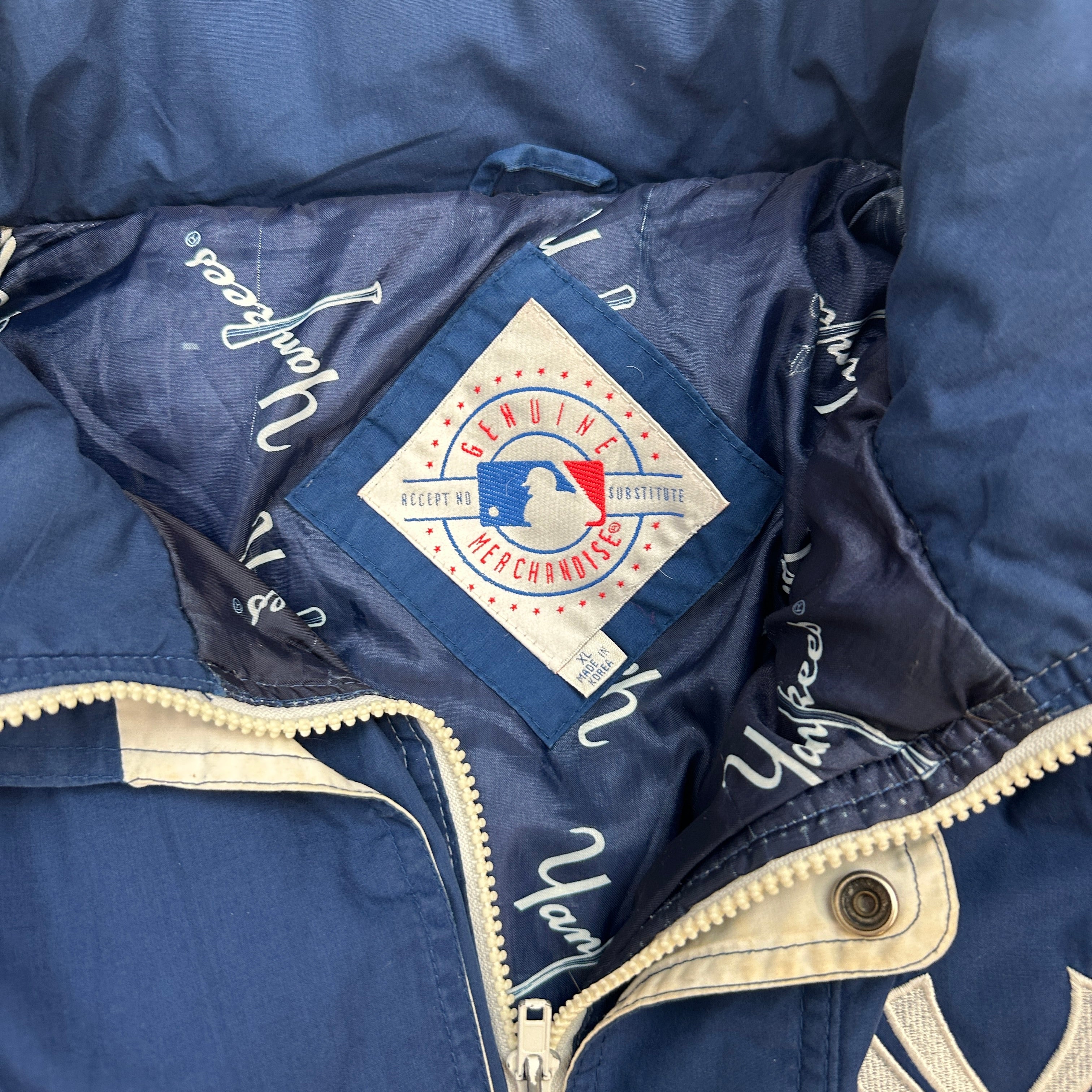 Vintage New York Yankees Zip Up Jacket Navy Blue