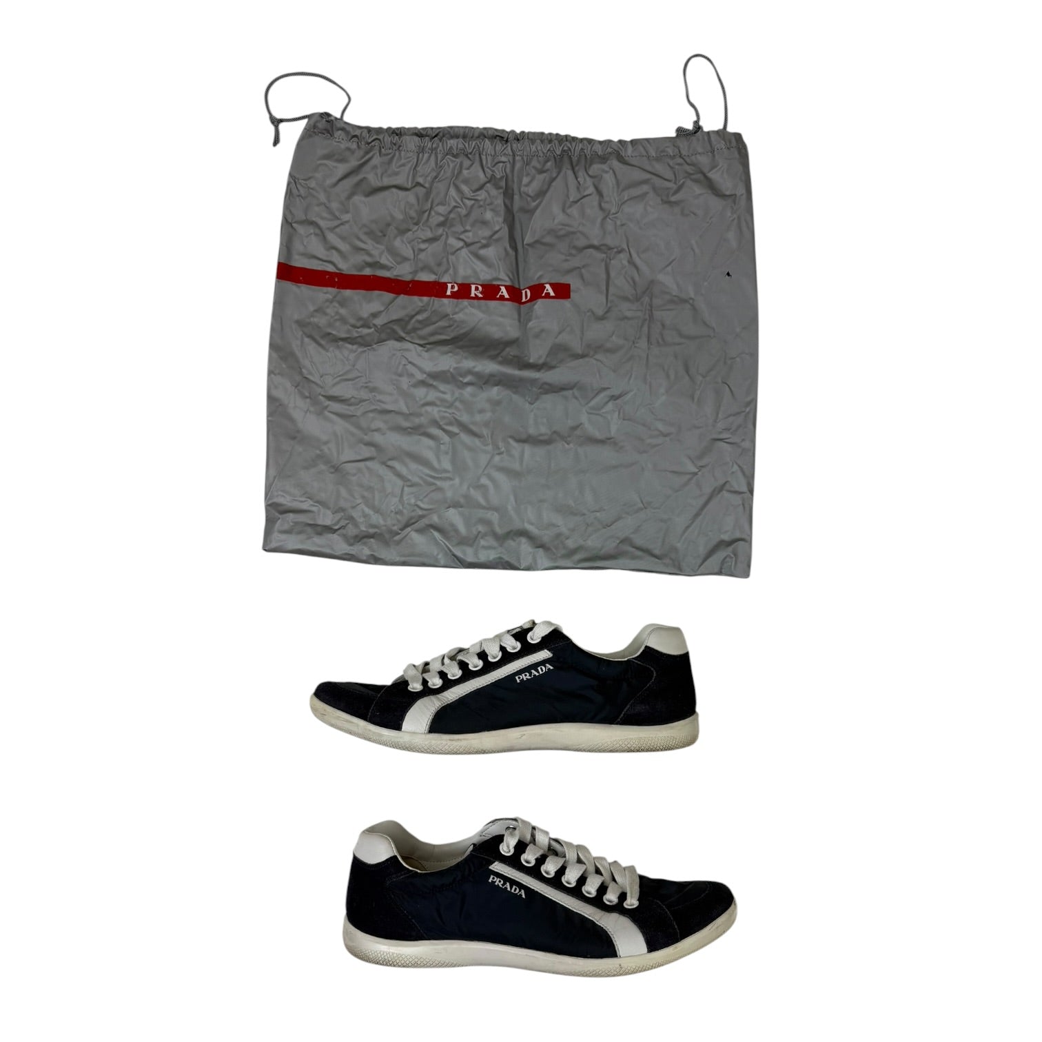 Prada Scamosciato Nylon Sneakers Blue (Used)