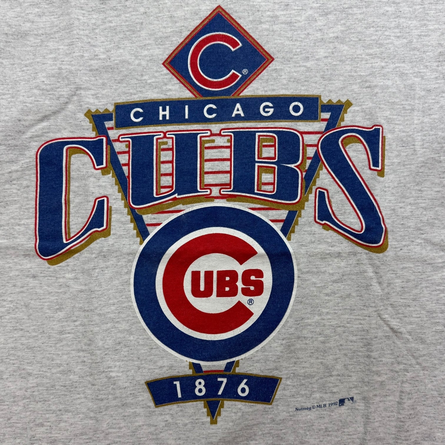 1992 Chicago Cubs Tee Faded Grey