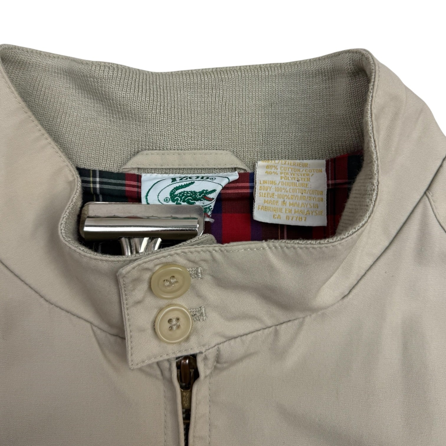 Vintage Lacoste Harrington Jacket Beige