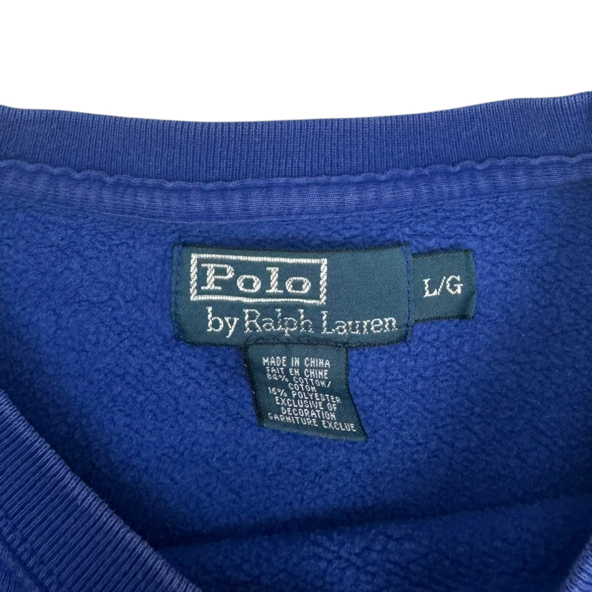 Vintage Polo Ralph Lauren Gusset Crewneck Blue