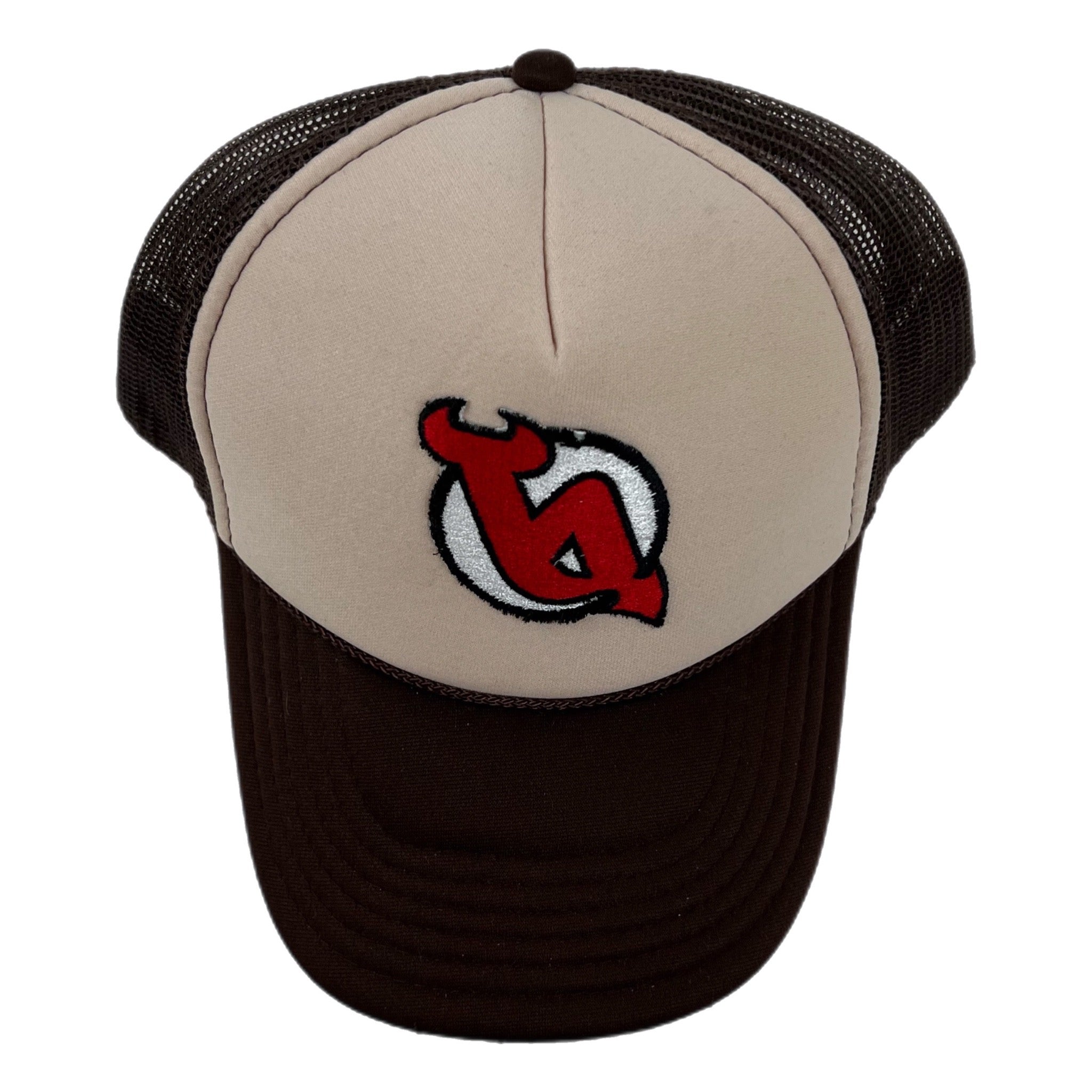 Basketcase Gallery New Jersey Devils  Trucker Hat Tan/Brown