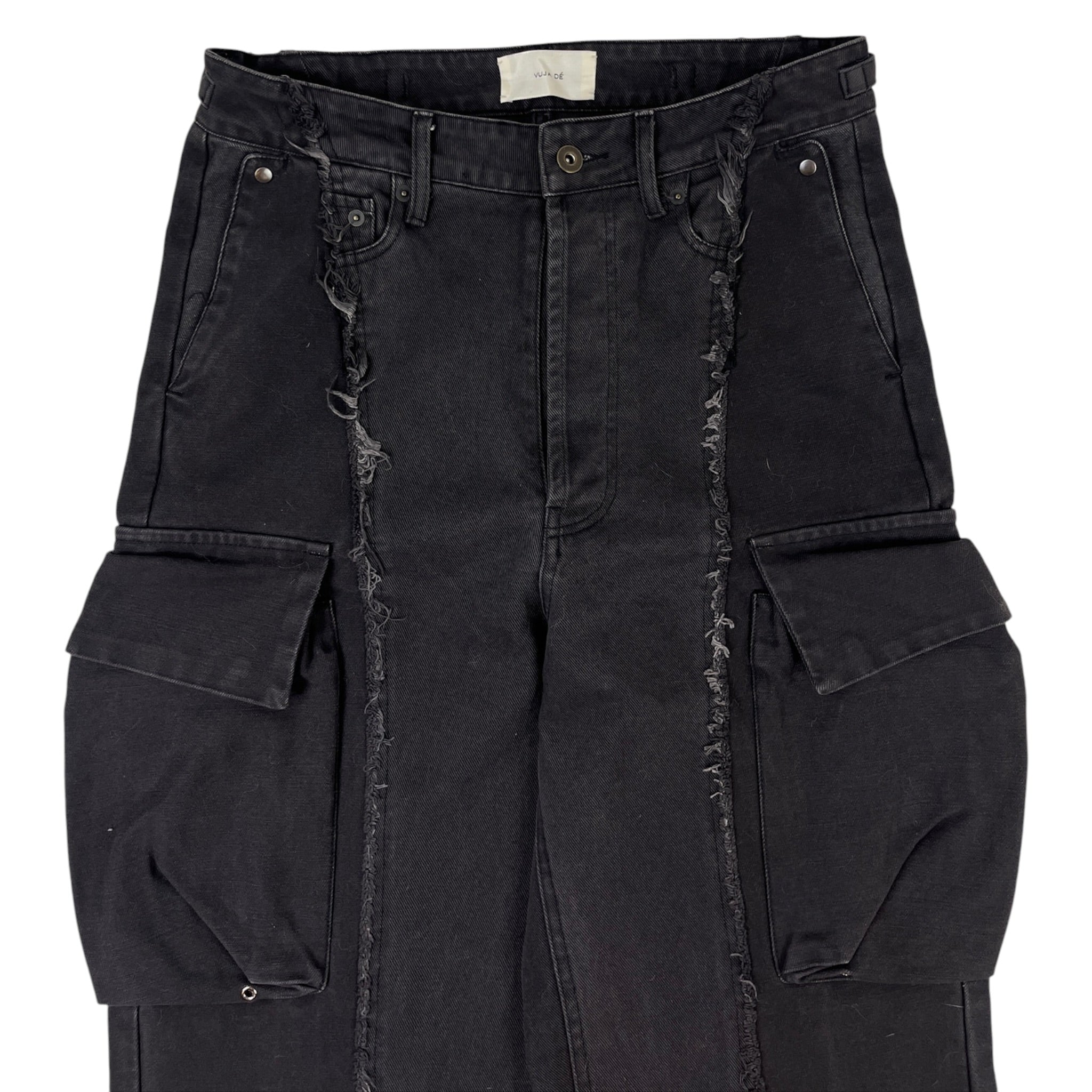 Vuja Dé 006 The Diviser Inside-Out Denim Cargo Pants Black