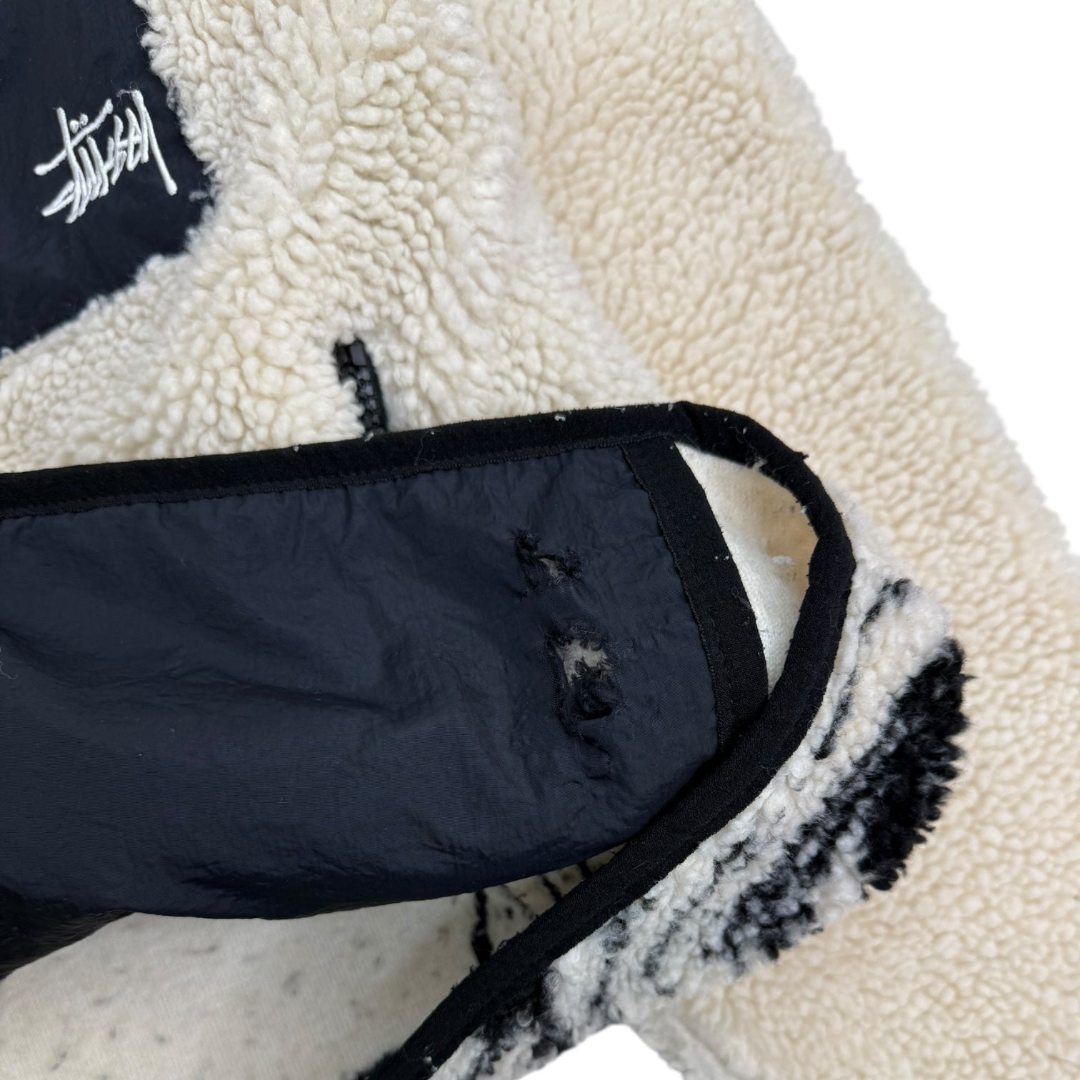 Stüssy Venus Jacquard Sherpa Jacket Natural