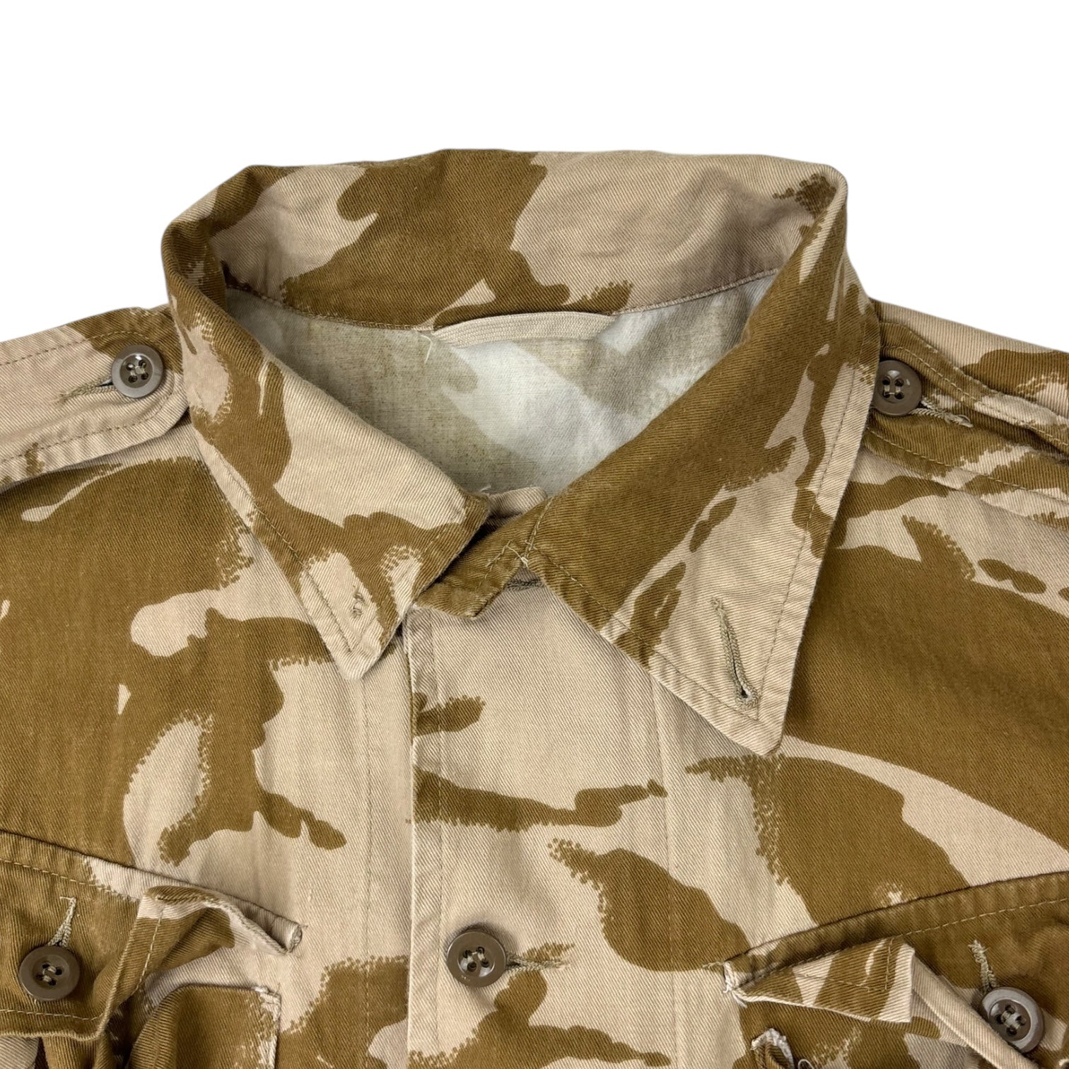 Vintage Desert Camo Zip-Up Overshirt Tan