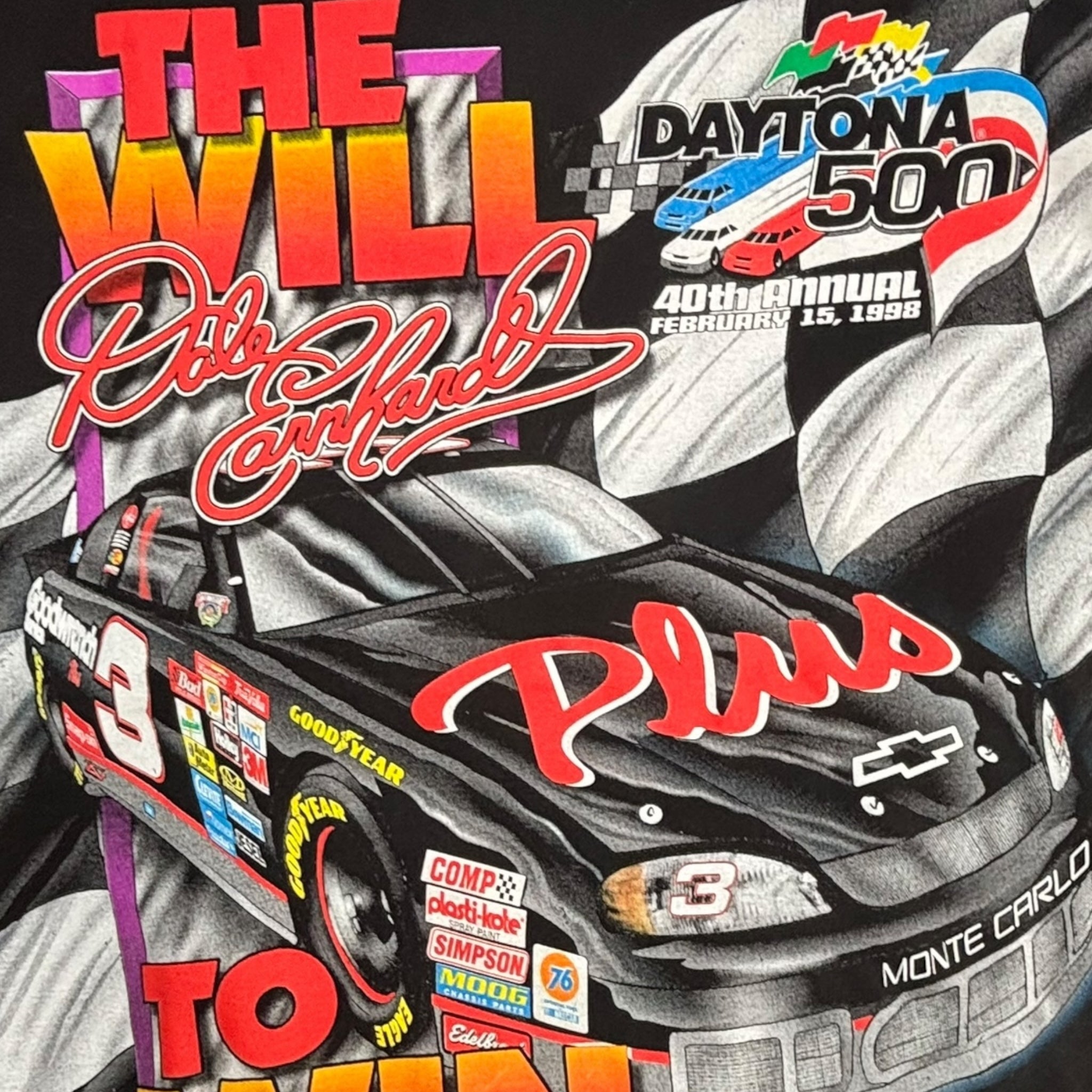 Vintage Dale Earnhardt Daytona 500 All Over Print T-Shirt