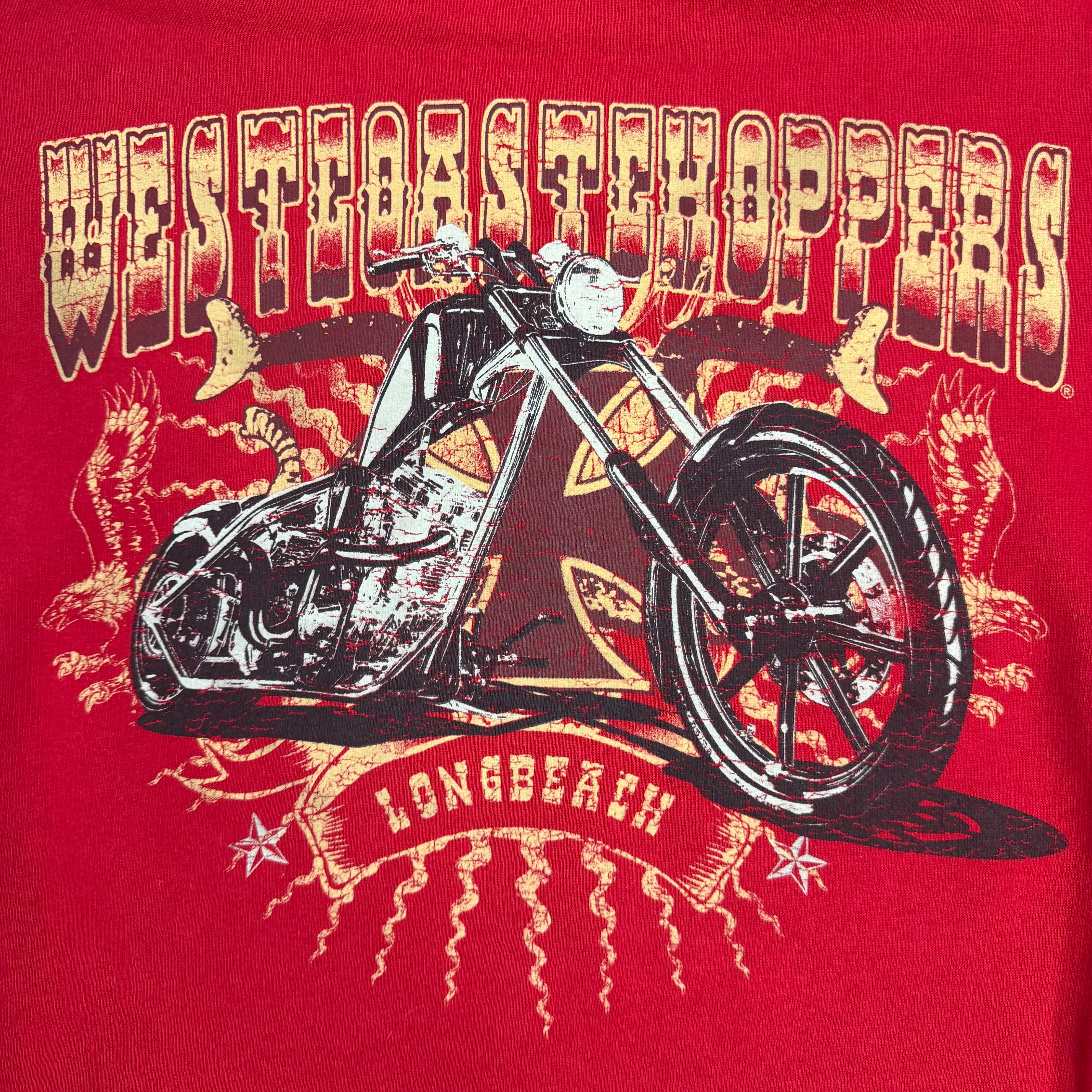 Vintage West Coast Choppers Longbeach Zip Up Red
