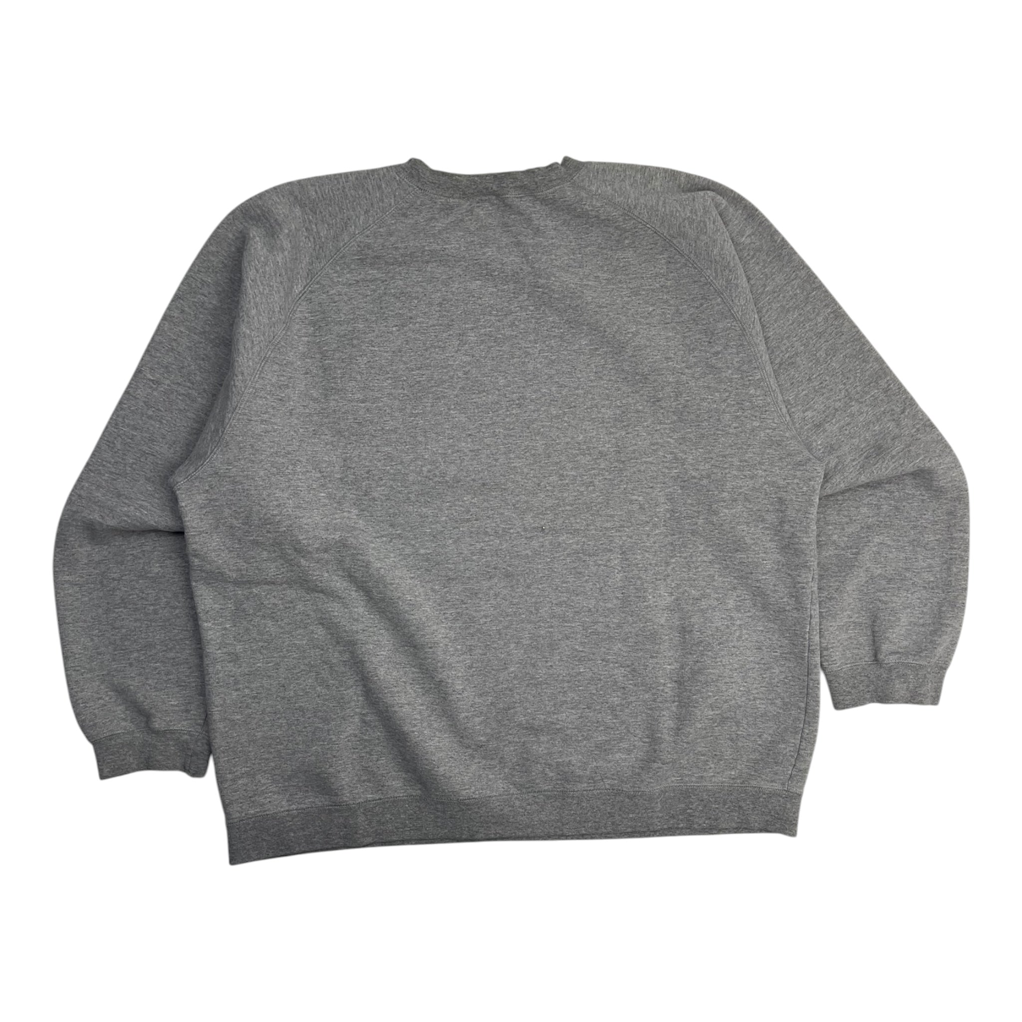 Vintage Adidas Center Spellout Crewneck Sweatshirt Grey