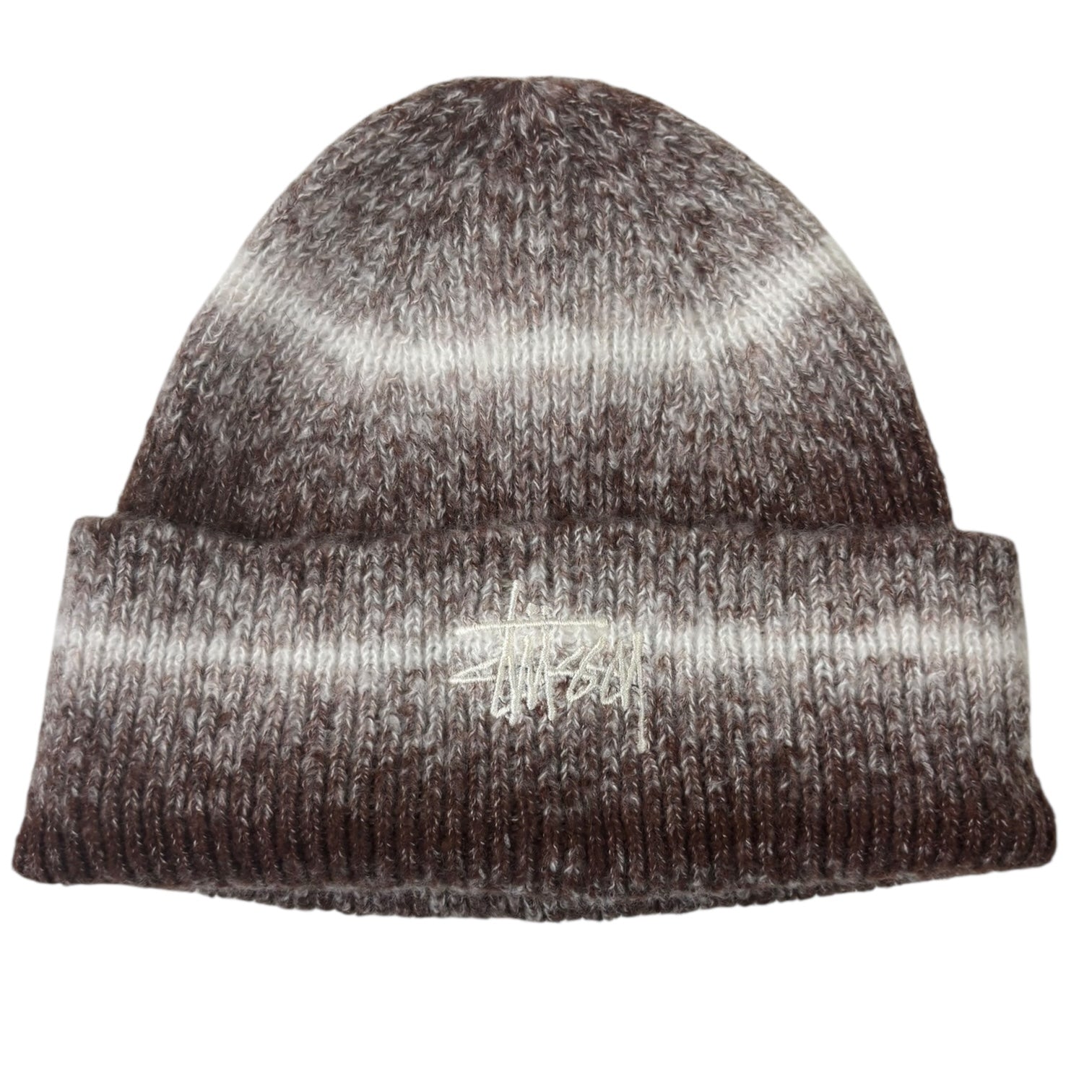 Stussy Cuff Basic Striped Beanie Brown
