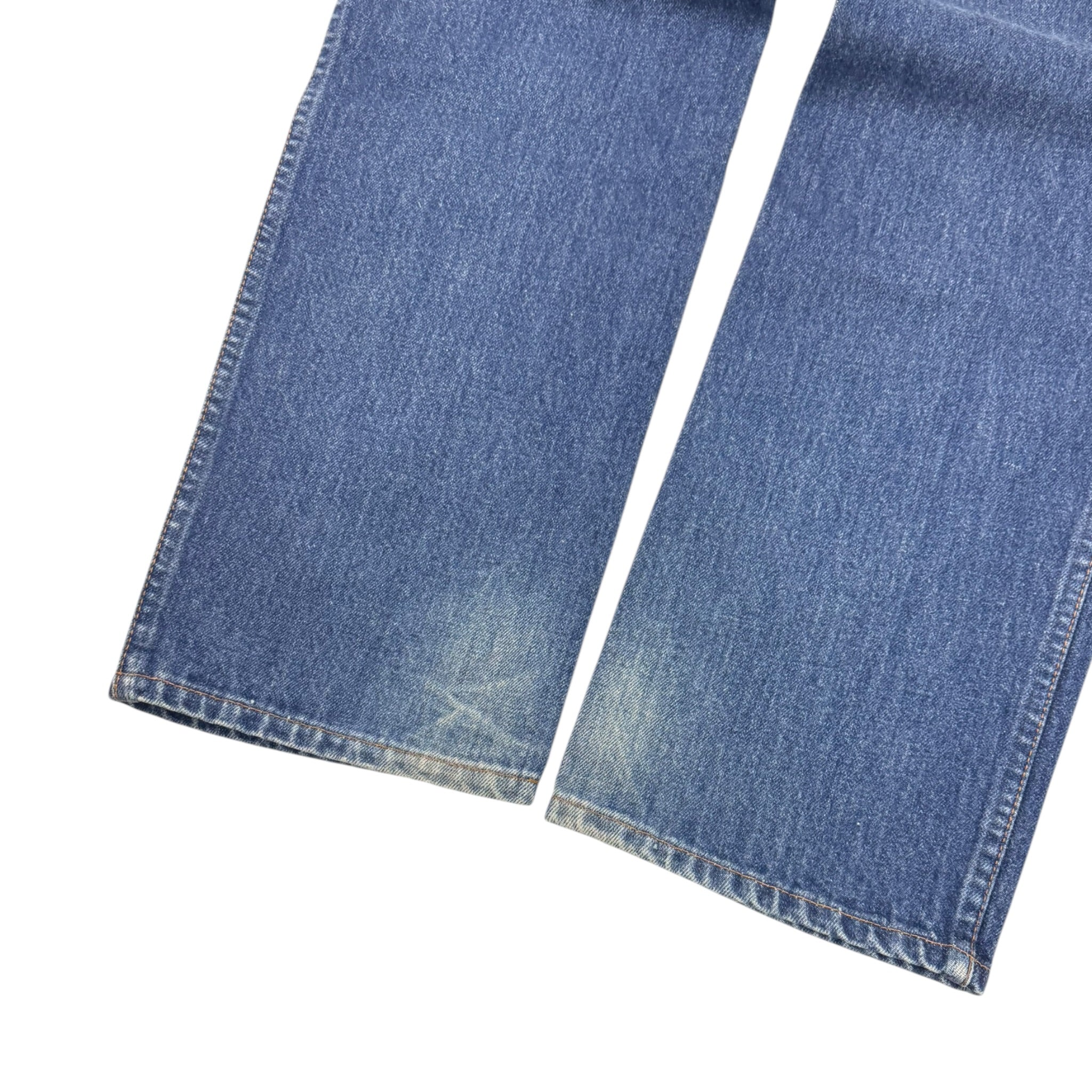 Vintage Levi’s Burgundy Tab Denim Bottoms Blue Wash