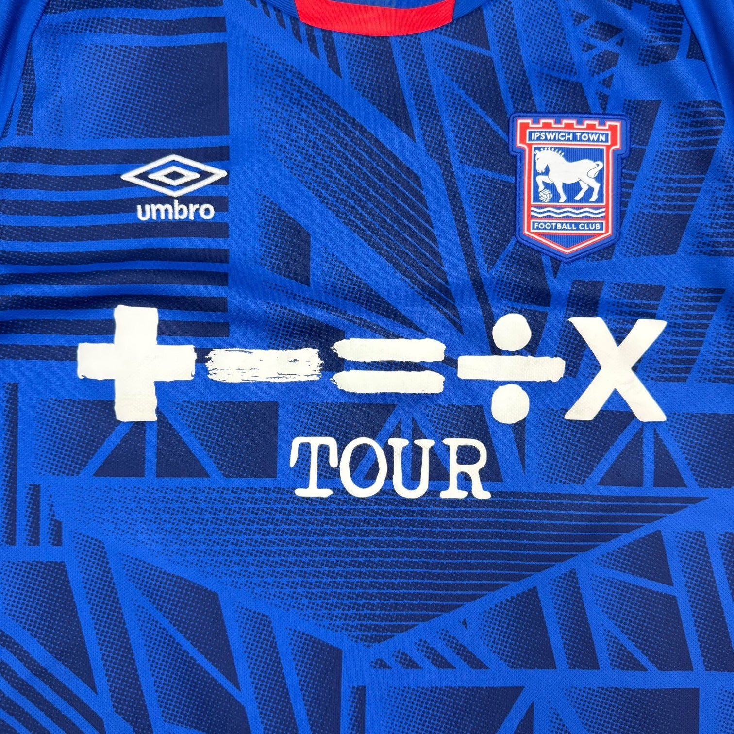2022 Umbro Ipswich Town FC Ed Sheeran Tour Jersey Blue