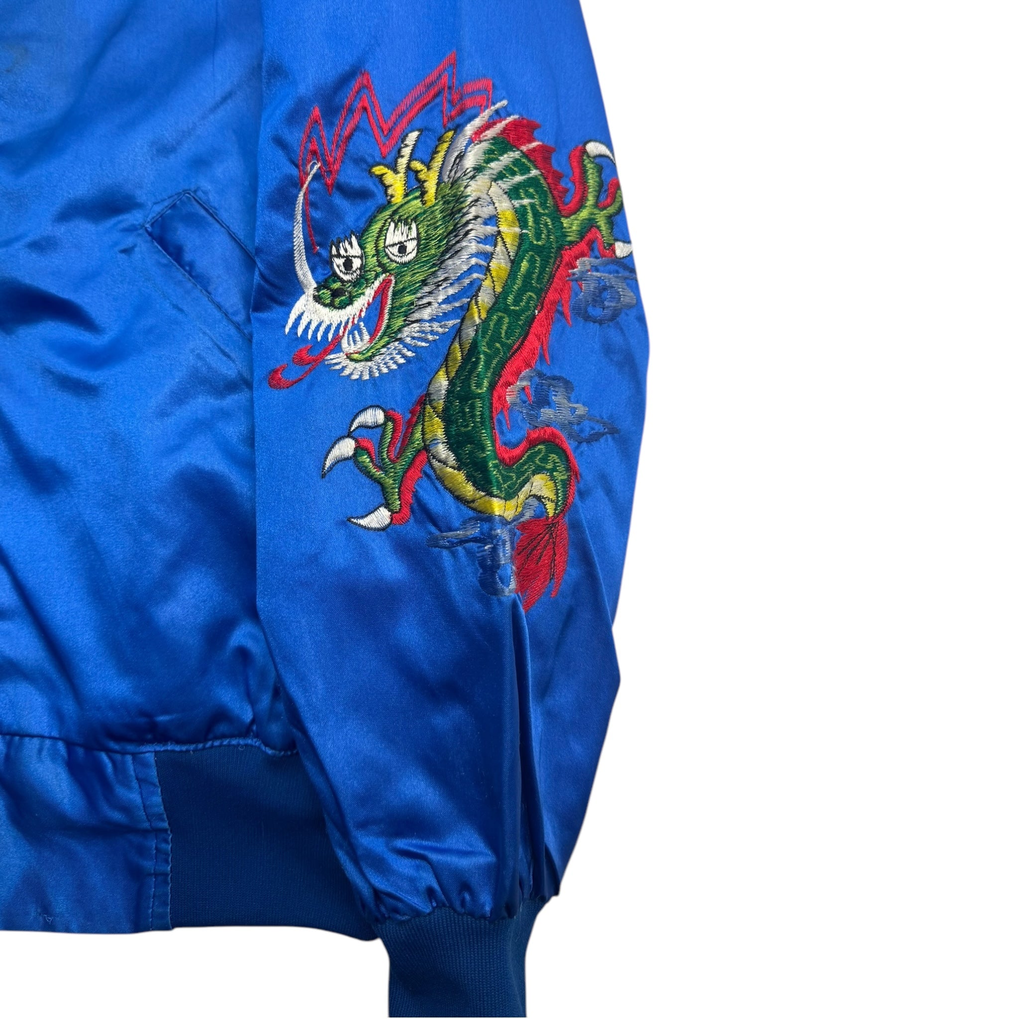 Vintage Korea Dragon Satin Souvenir Jacket