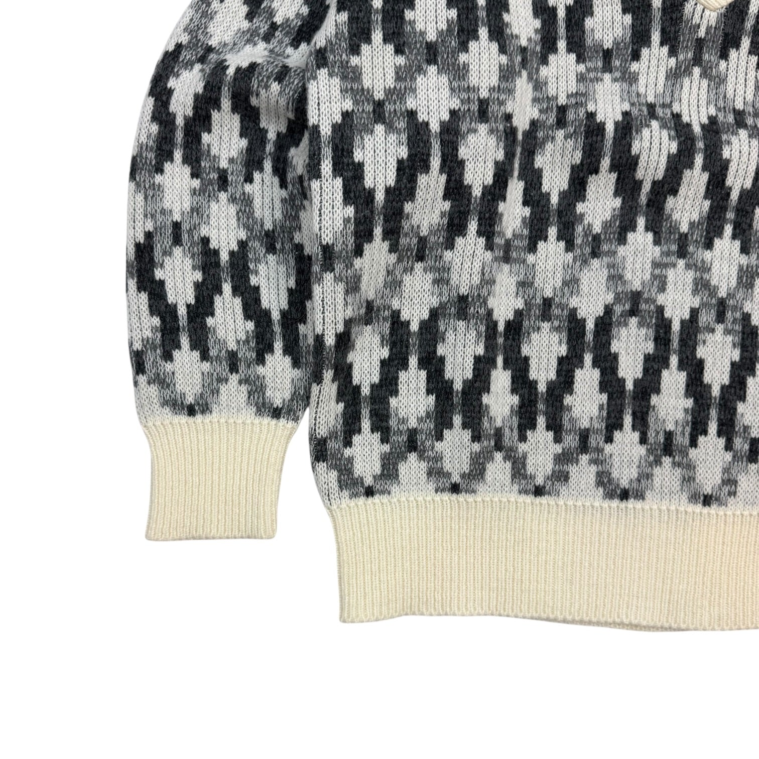 Vintage Givenchy Shawl Kneck Sweater White/Black