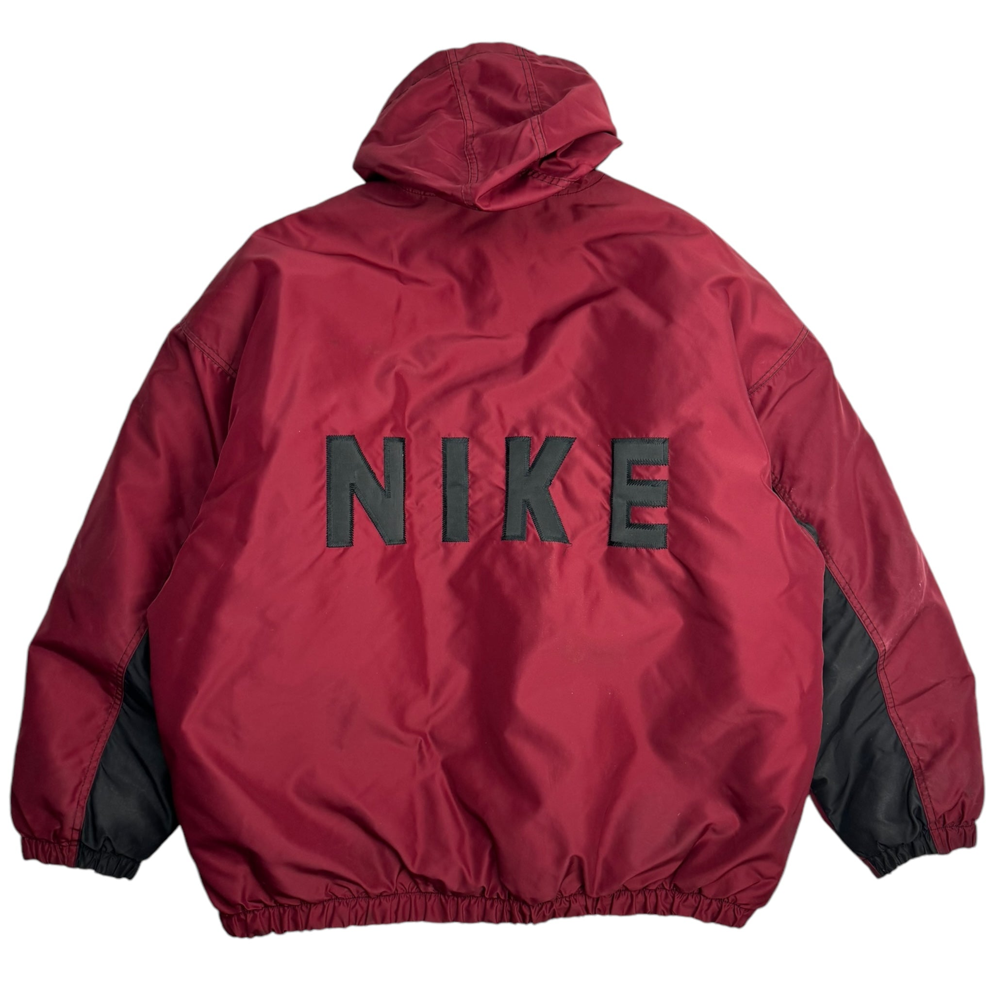 Vintage Nike Hooded Insulated Jacket Maroon