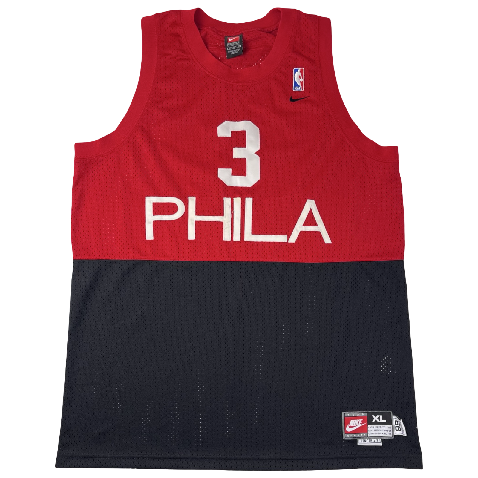 Vintage Nike Philadelphia 76ers Allen Iverson Home NBA Jersey