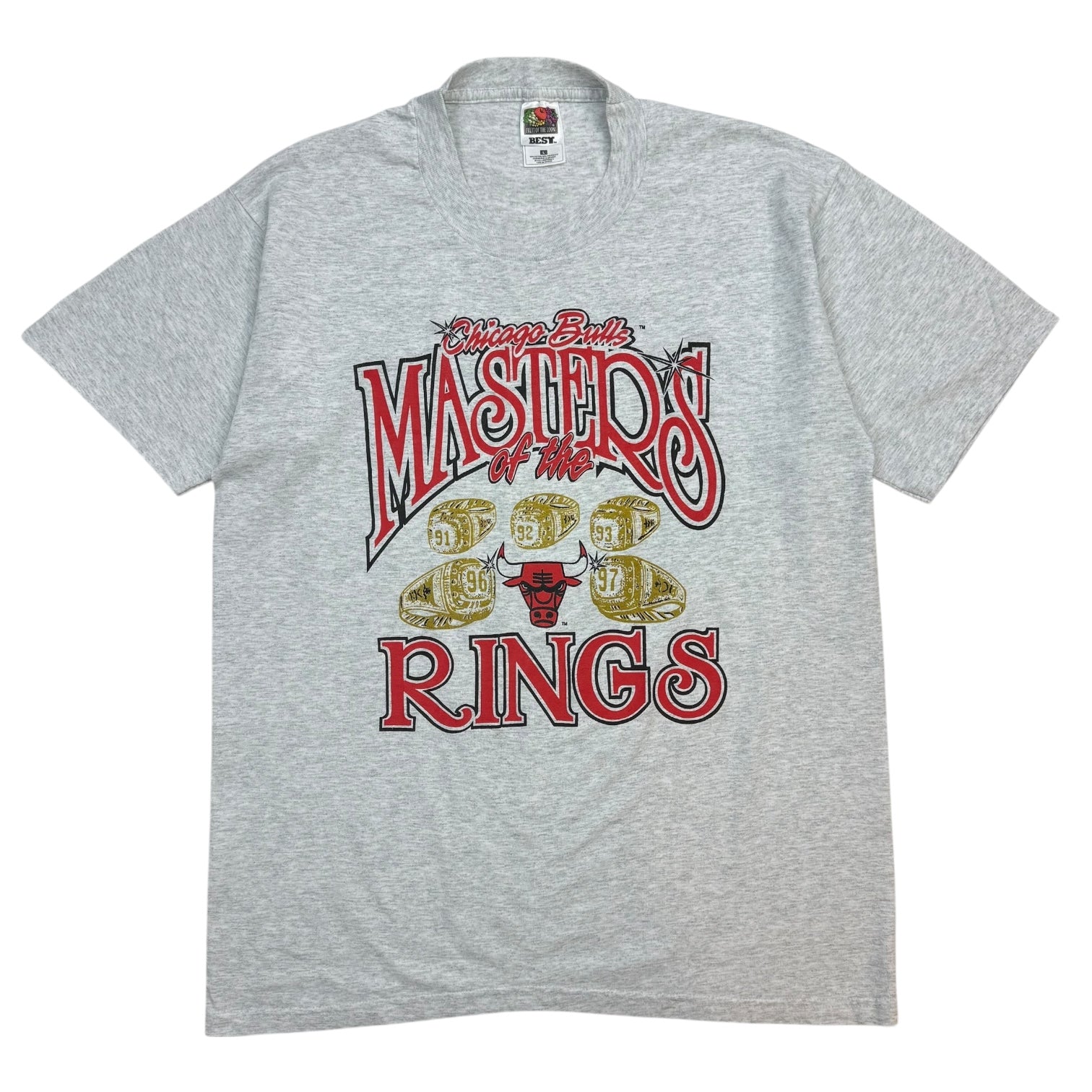 Vintage Chicago Bulls Masters Of The Rings Tee Grey