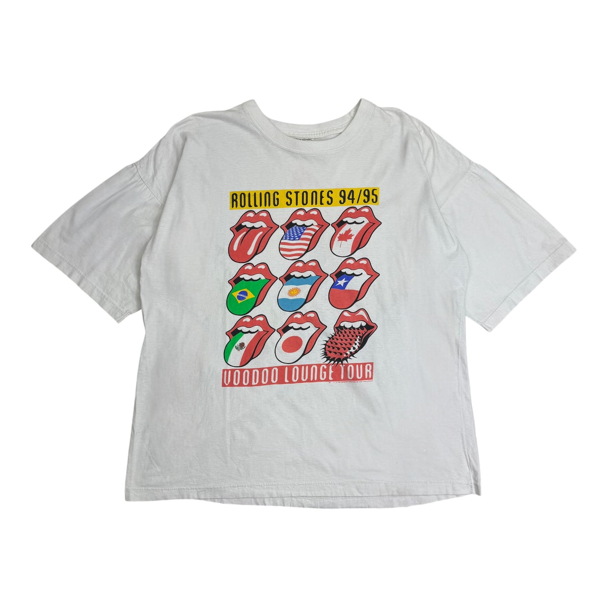 1994/95 Rolling Stones Voodoo Lounge World Tour Tee White