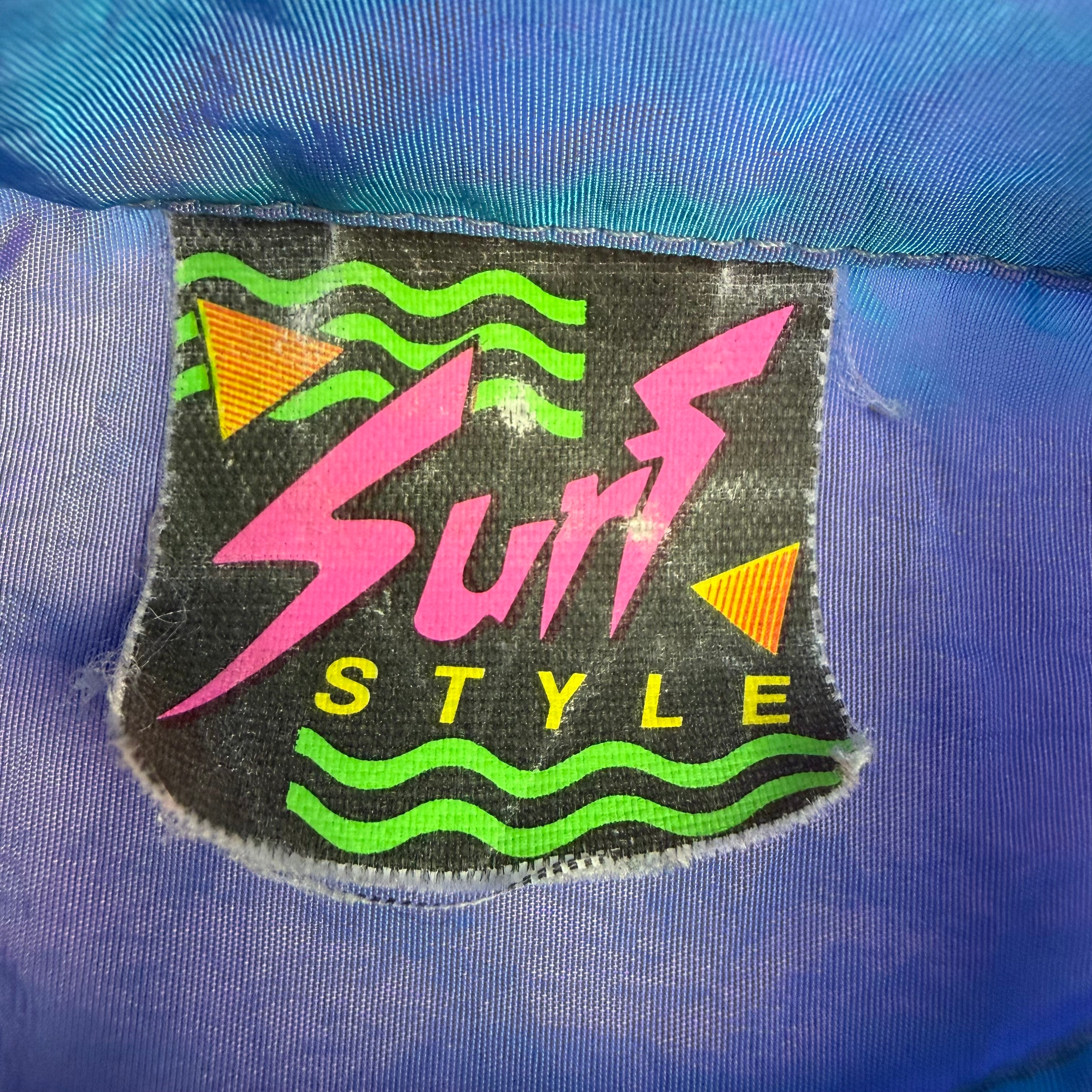 Vintage Surf Style Iridescent Anorak Purple