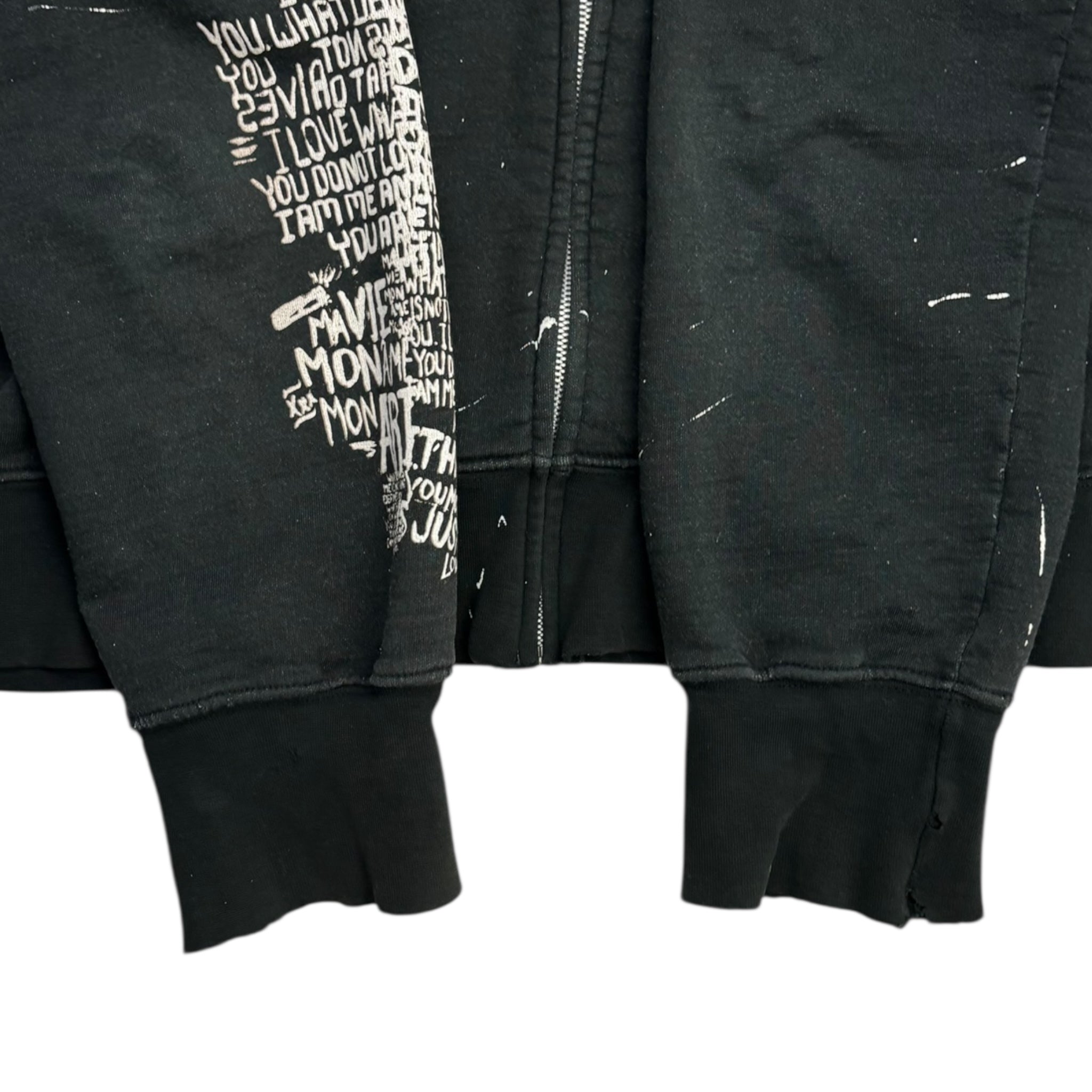 Vintage Y2K Dom Rebel Skull Pile Zip Hoodie