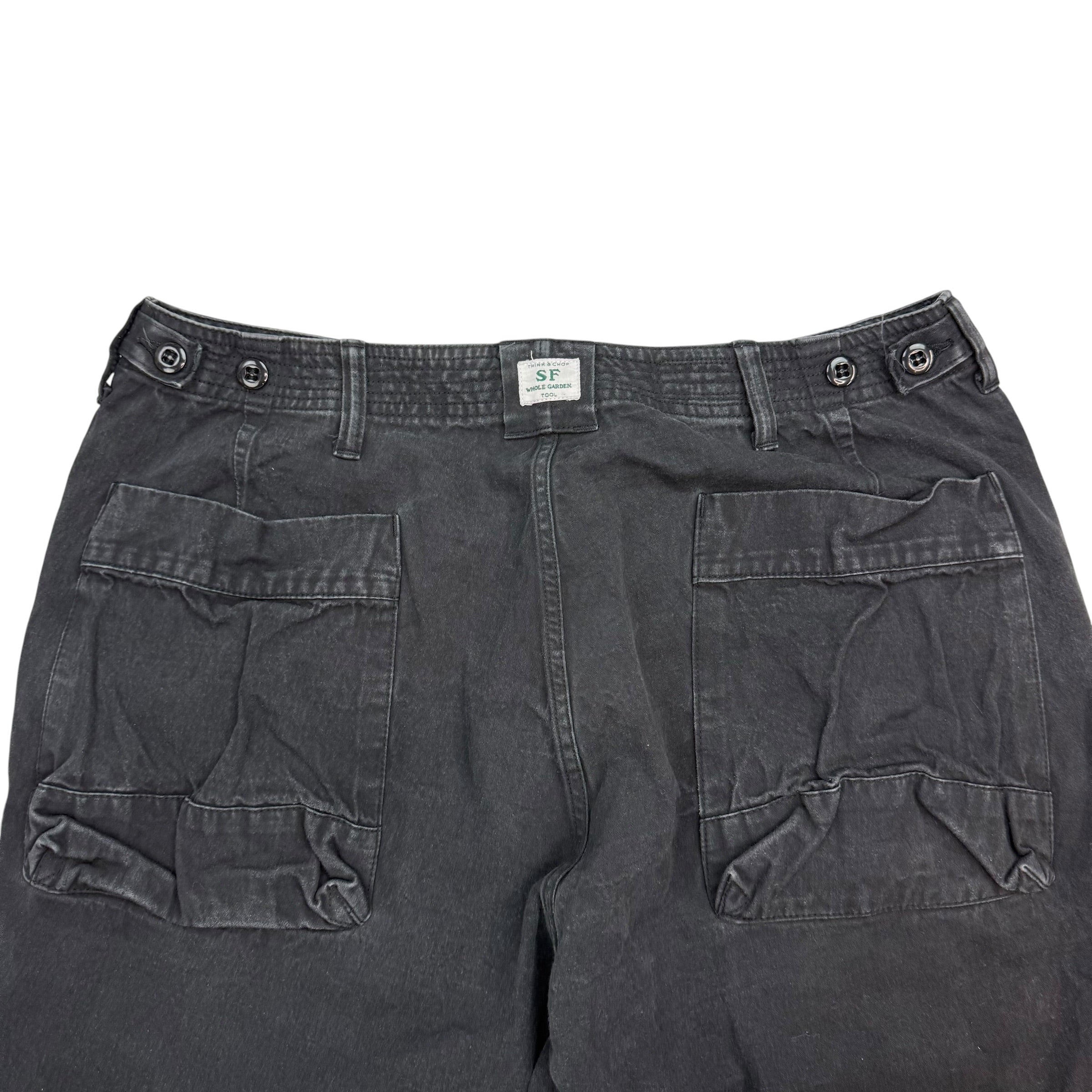 Vintage Sassafras Whole Hole Pants Black
