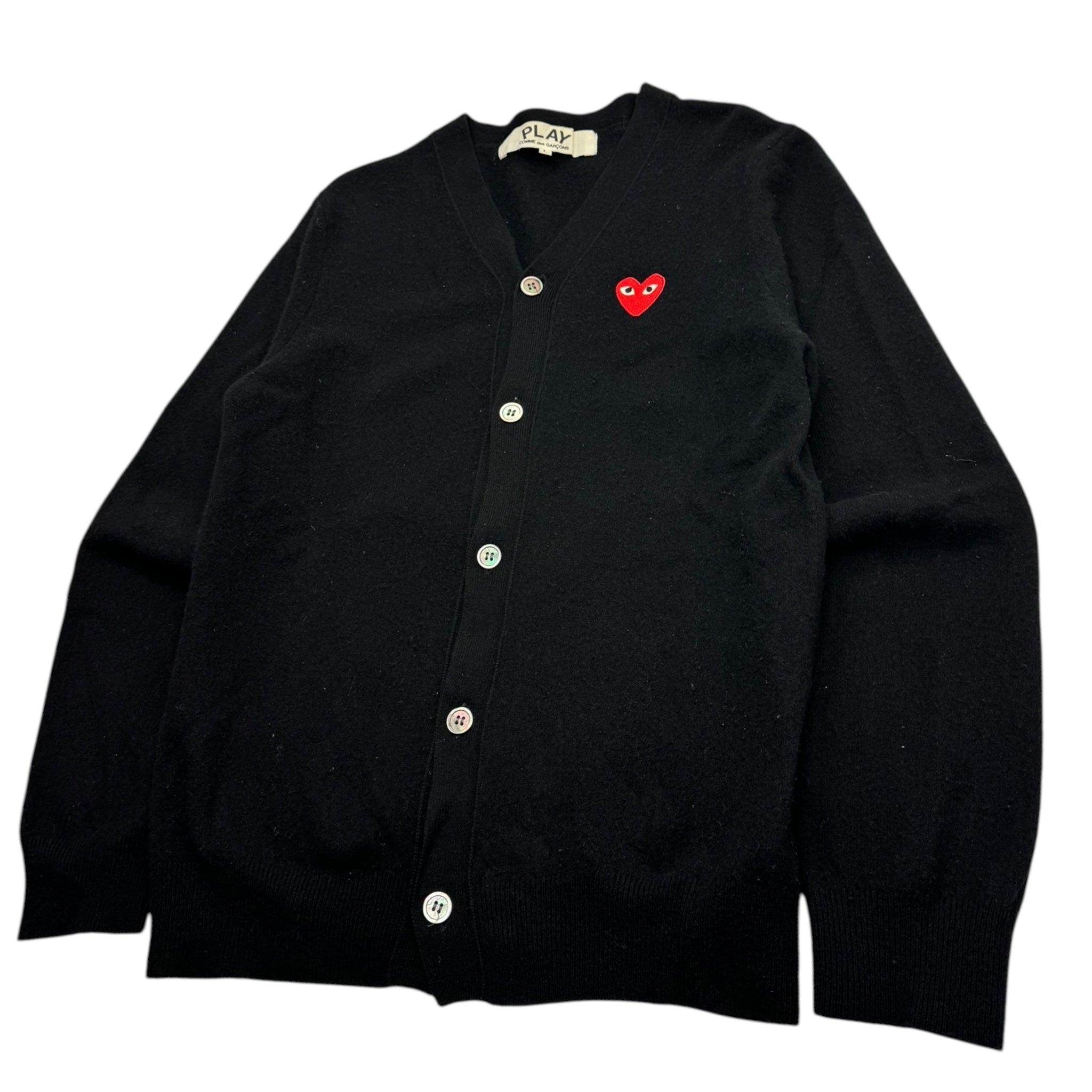 Comme Des Garçon Play Cardigan Black