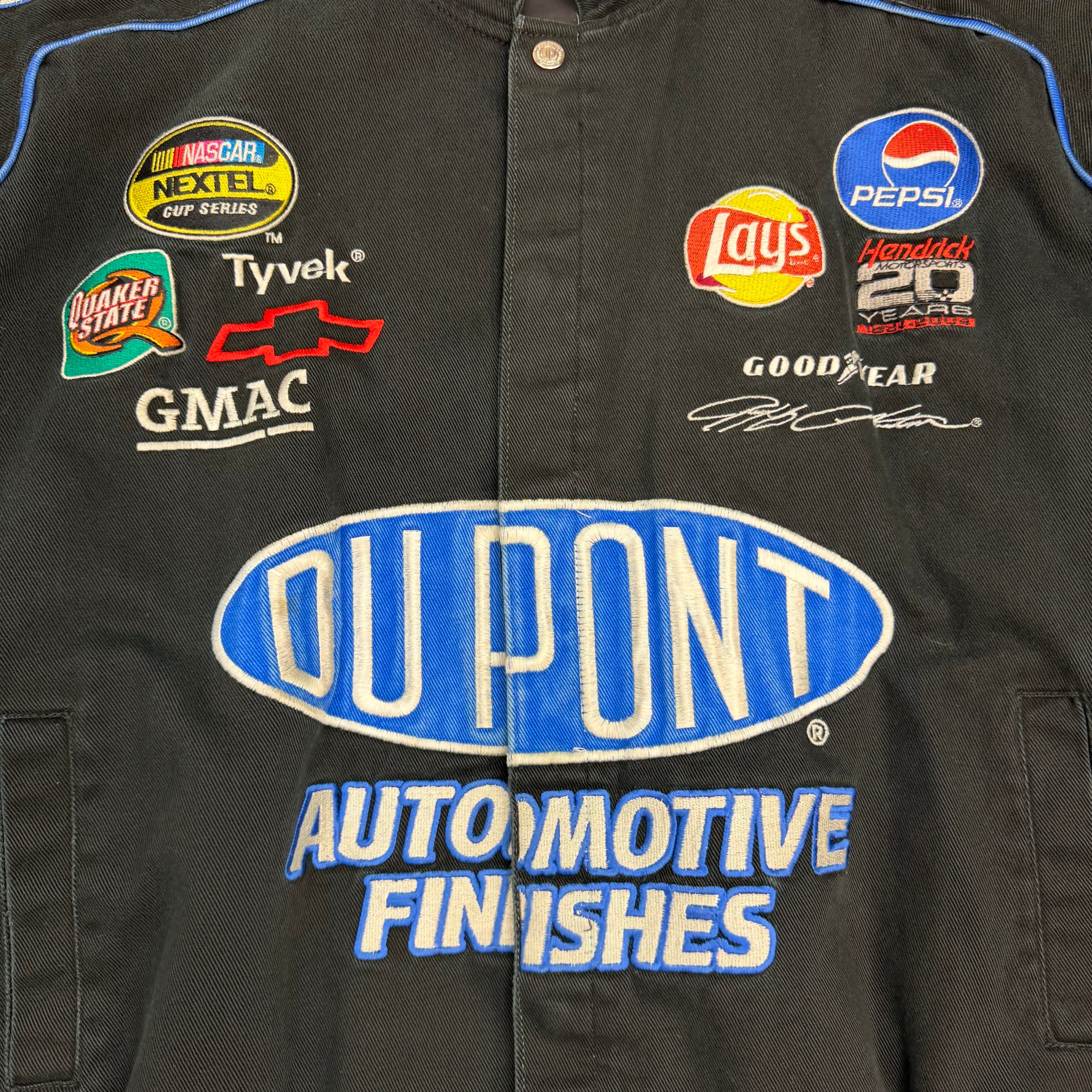 Vintage Chase Authentics Jeff Gordon NASCAR Racing Jacket Black