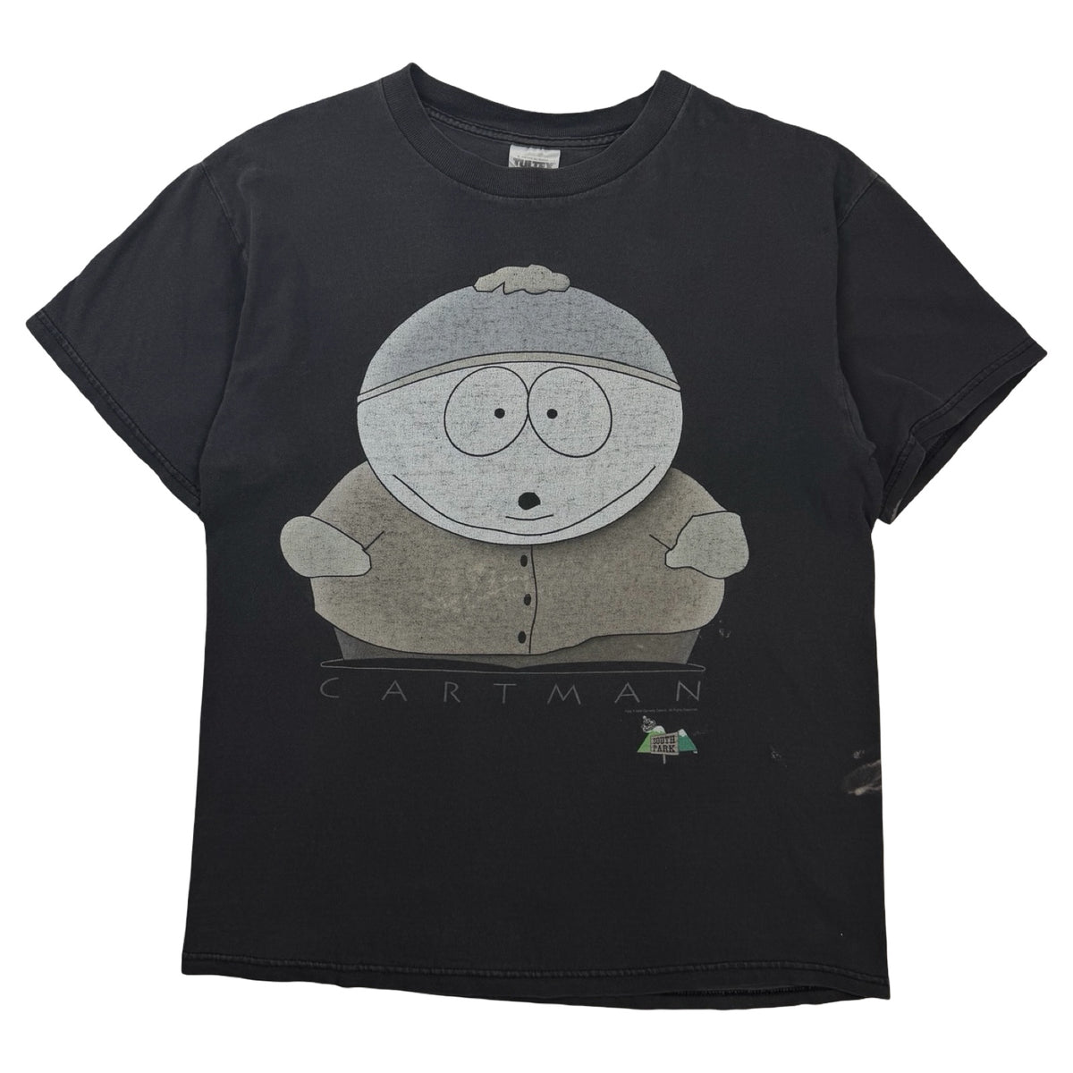 1998 South Park Cartman T-Shirt Faded Black