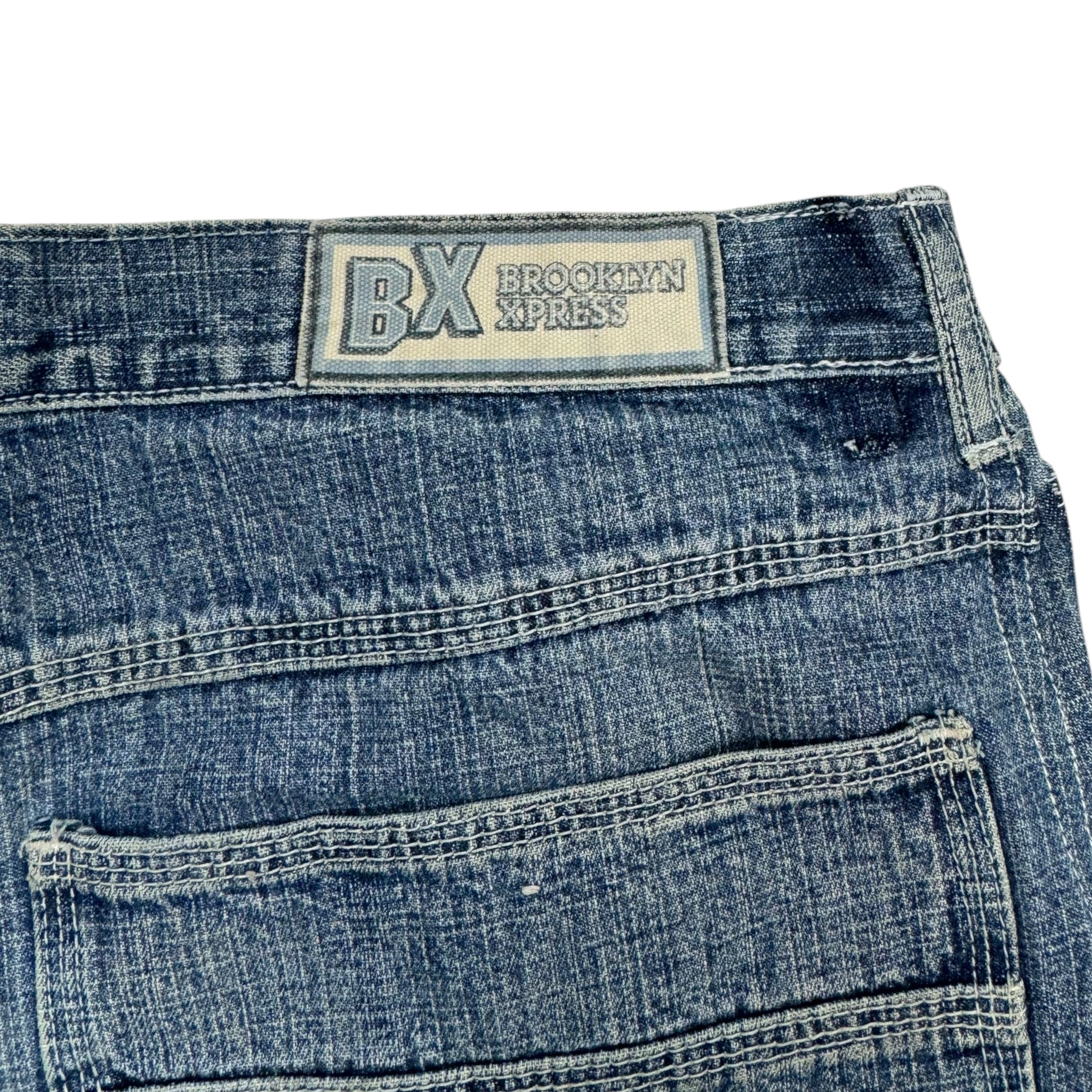 Vintage Y2K Brooklyn Express Denim Shorts