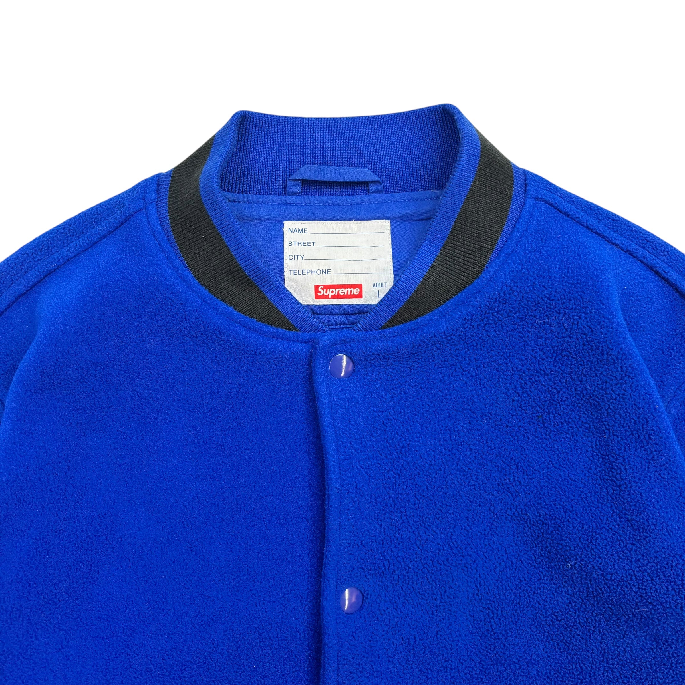 Supreme Polartec Varsity Jacket Blue