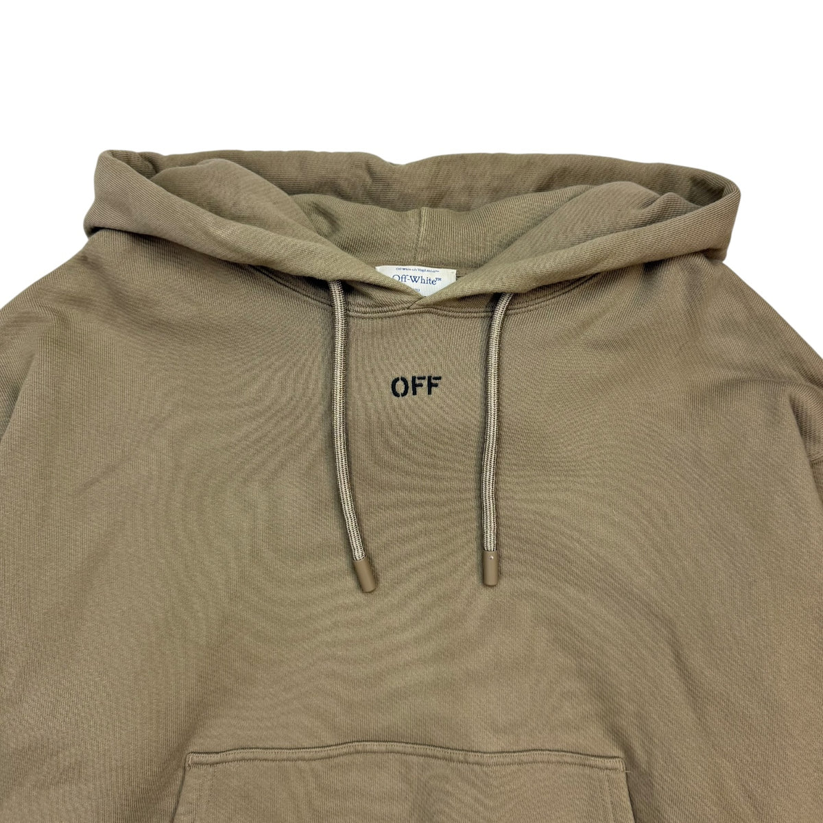 Off-White Stitch Hoodie Beige