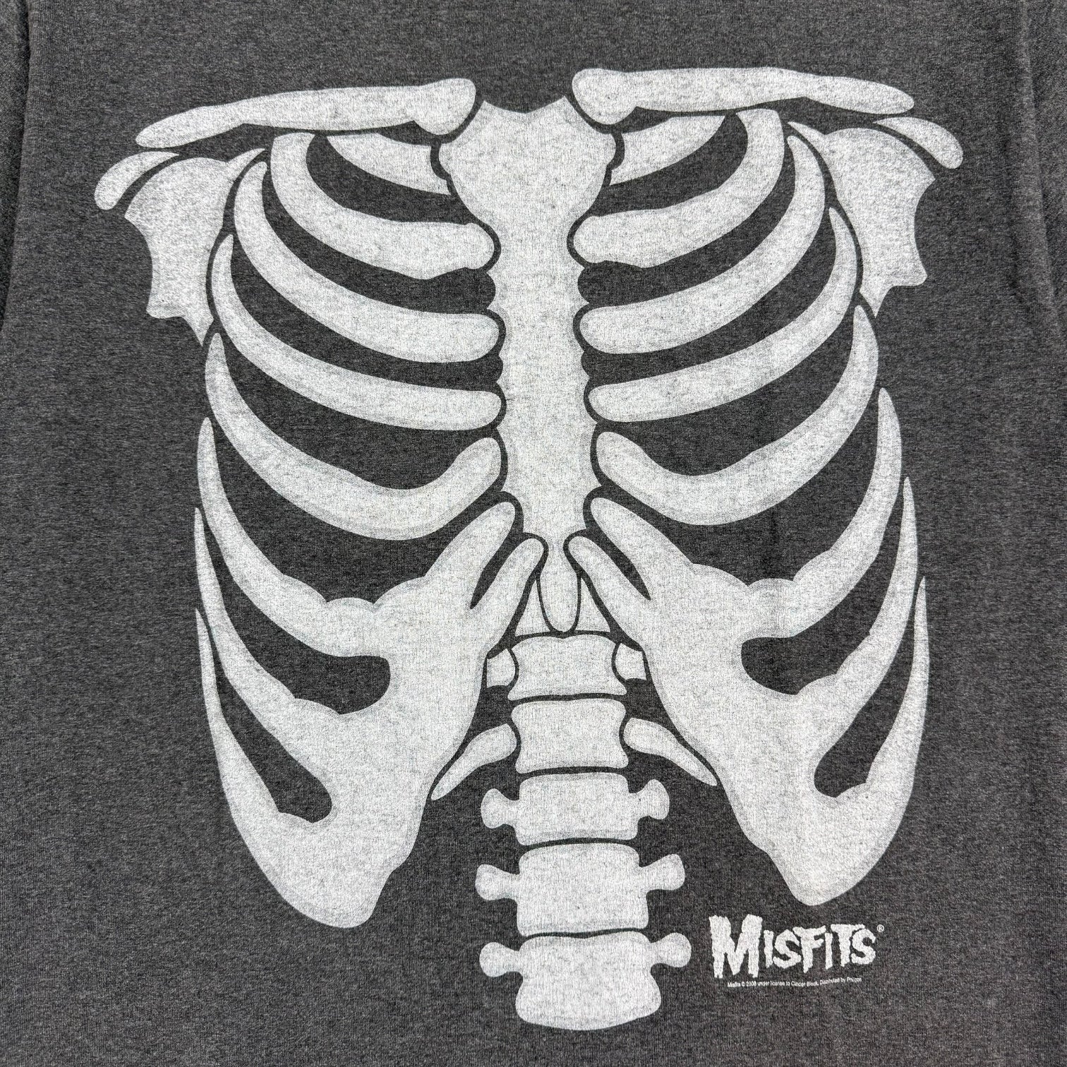 2008 Misfits Skeleton Tee Grey