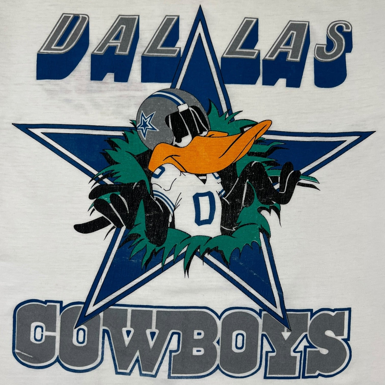Vintage Looney Tunes Dallas Cowboys T-Shirt White