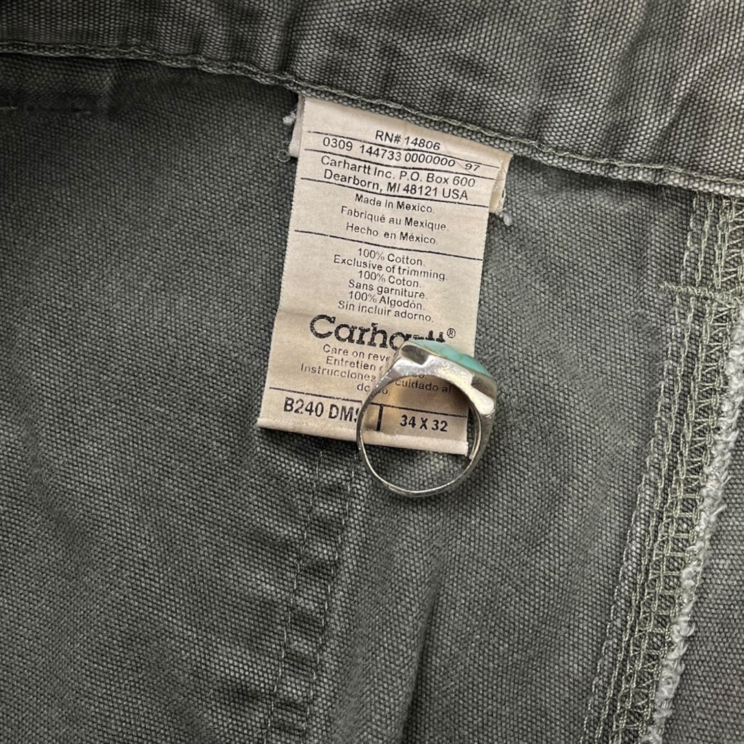 Vintage Carhartt Dungarees Faded Jade