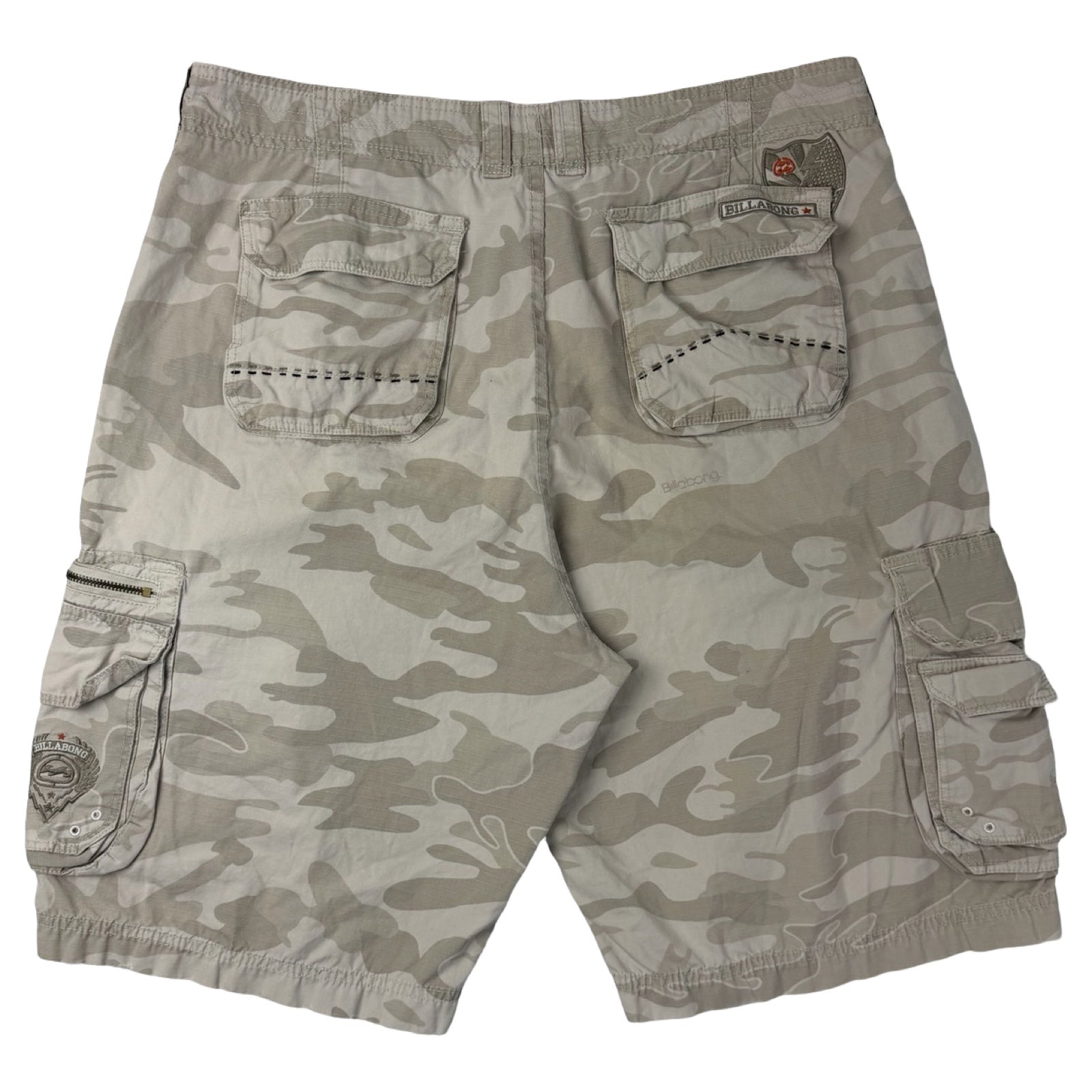 Vintage Billabong Desert Camo Cargo Shorts Beige