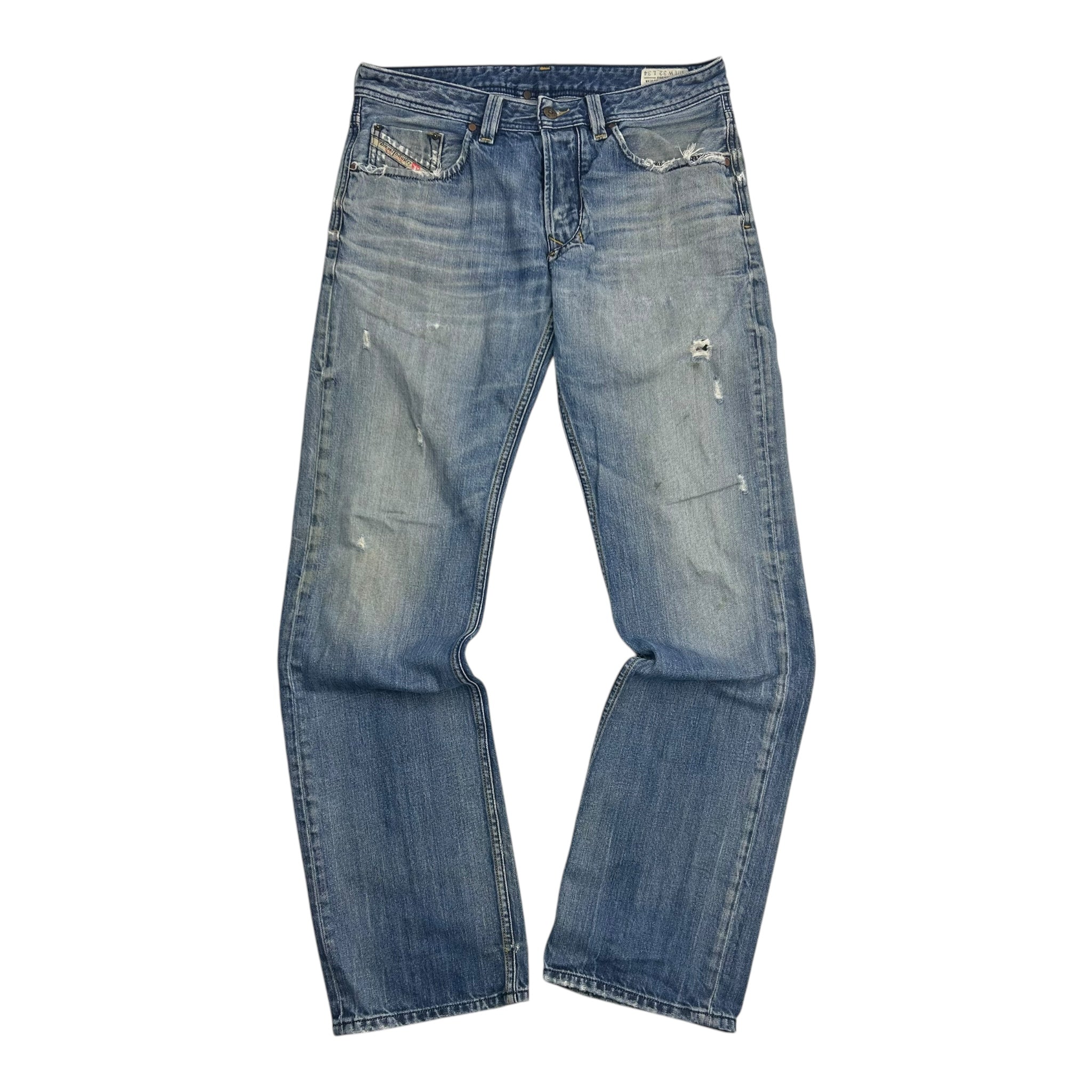 Vintage Y2K Diesel Industries Mid Wash Distressed Jeans